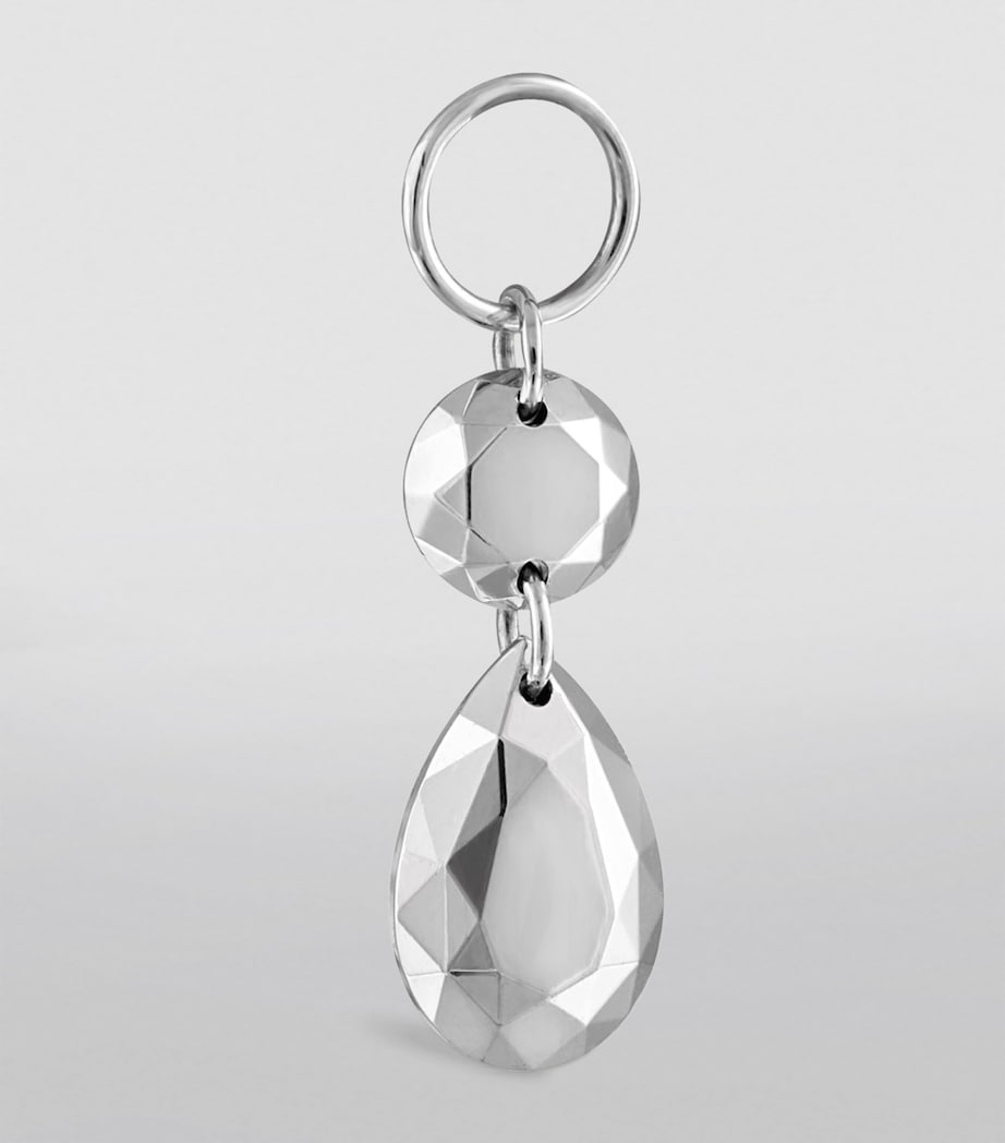 Double Faceted Gold Charm WHITE GOLD Image 2