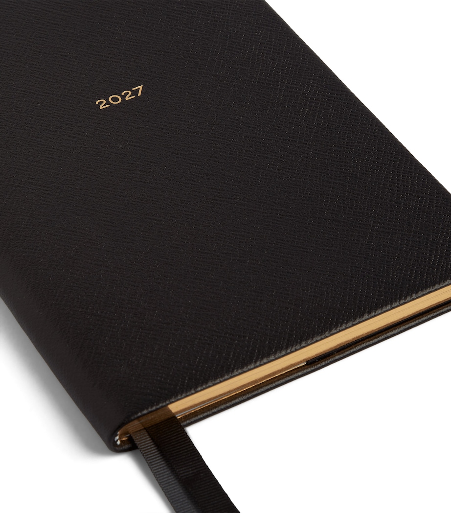 Smythson Leather Soho Weekly Diary 2027 Black Image 5