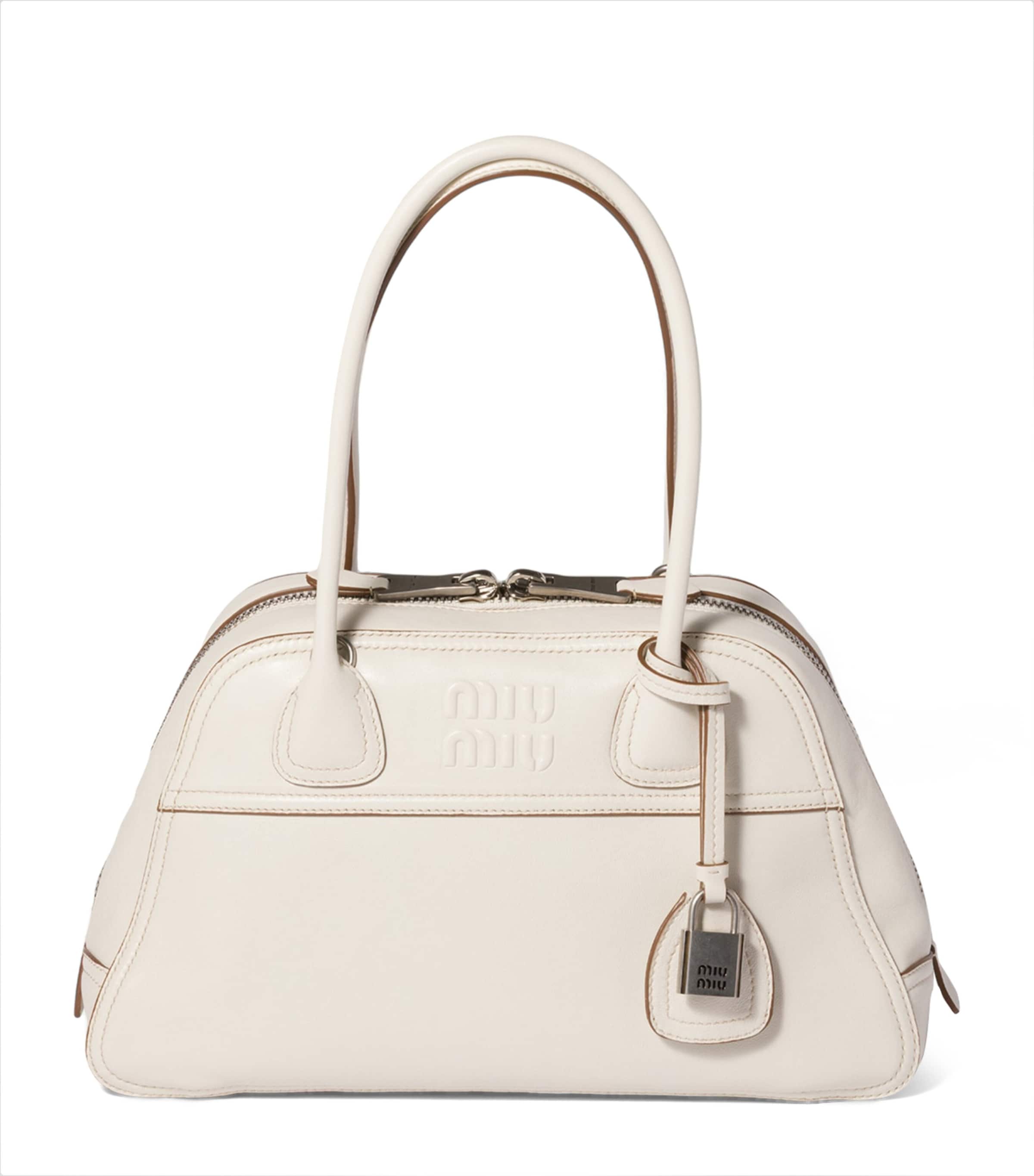 Miu Miu Nappa Leather Vivant Top-Handle Bag Neutral Image 1