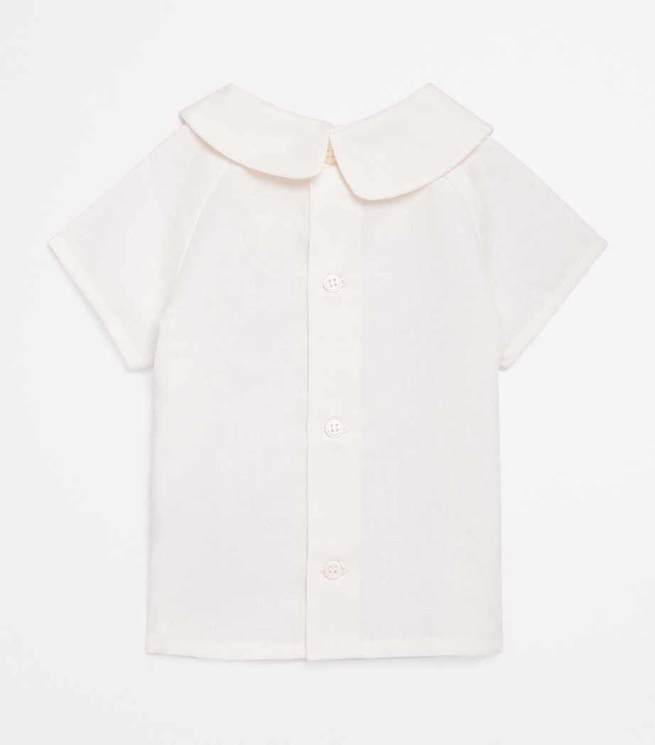 Button-Detail Shirt (1-24 Months) 01801WHITE/SKY BLUE Image 2