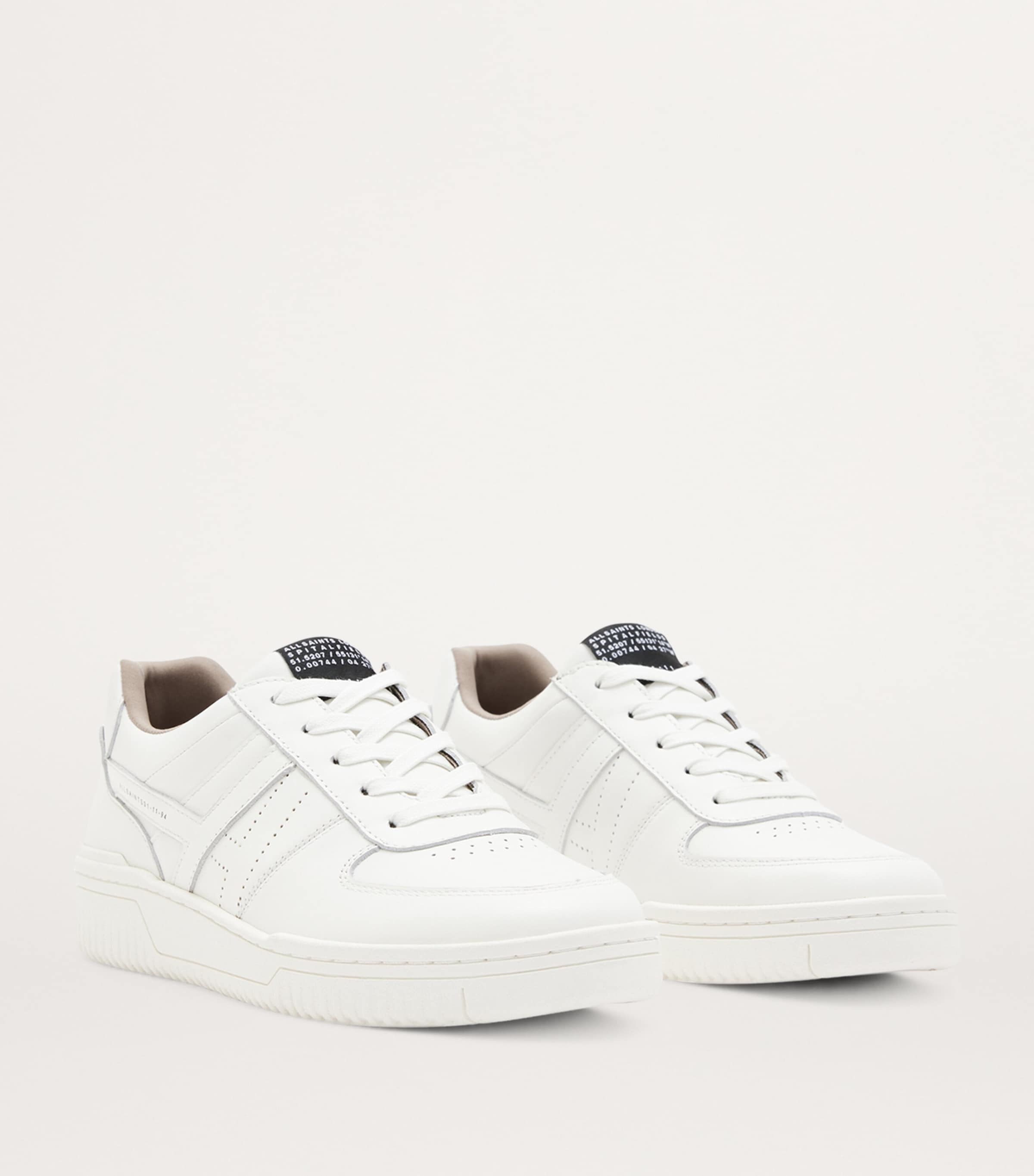 Leather Valentina Low-Top Sneakers WHITE Image 3