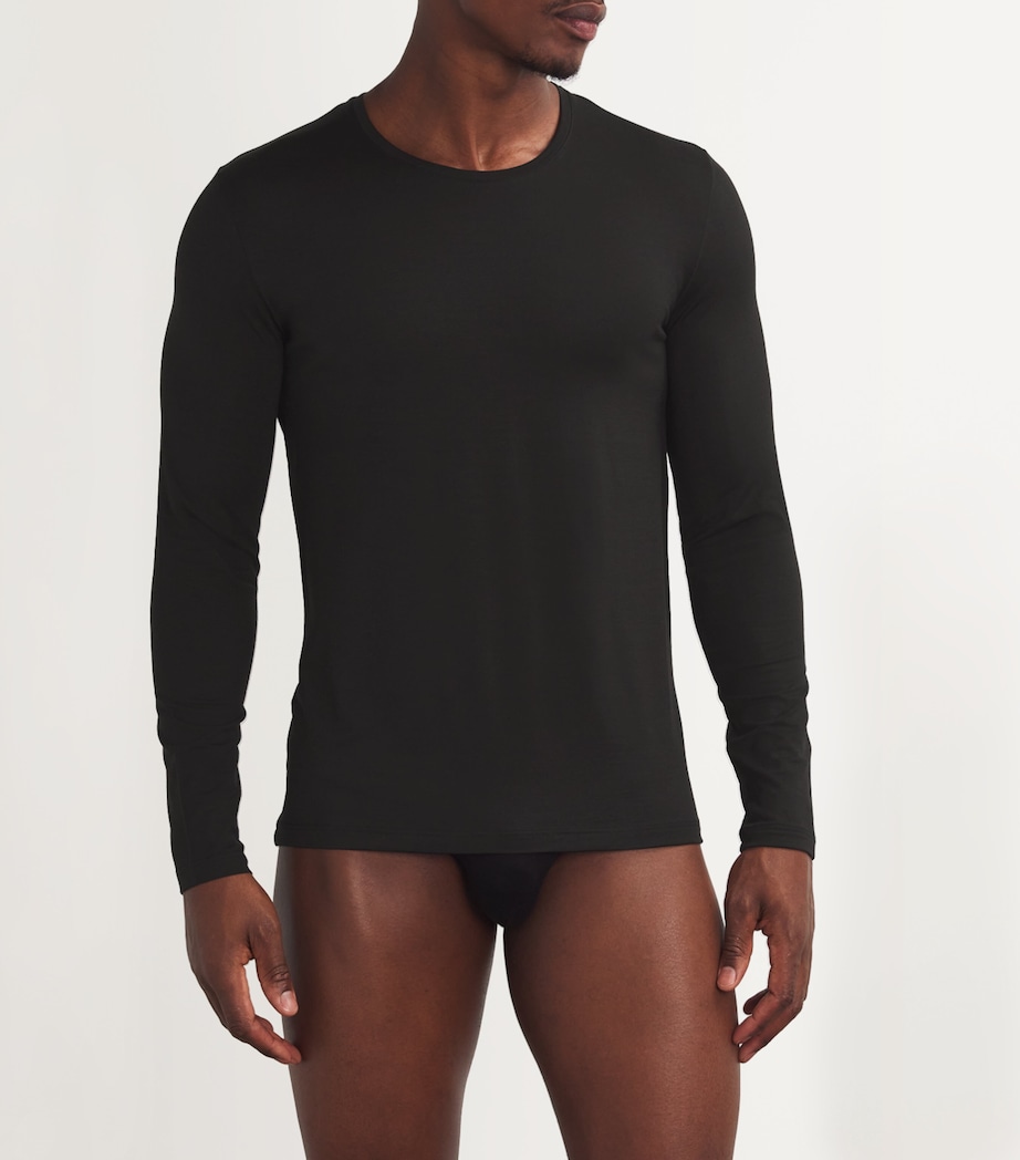 Wool-Blend Daily ClimaWool Shirt 3000/BLACK Image 2