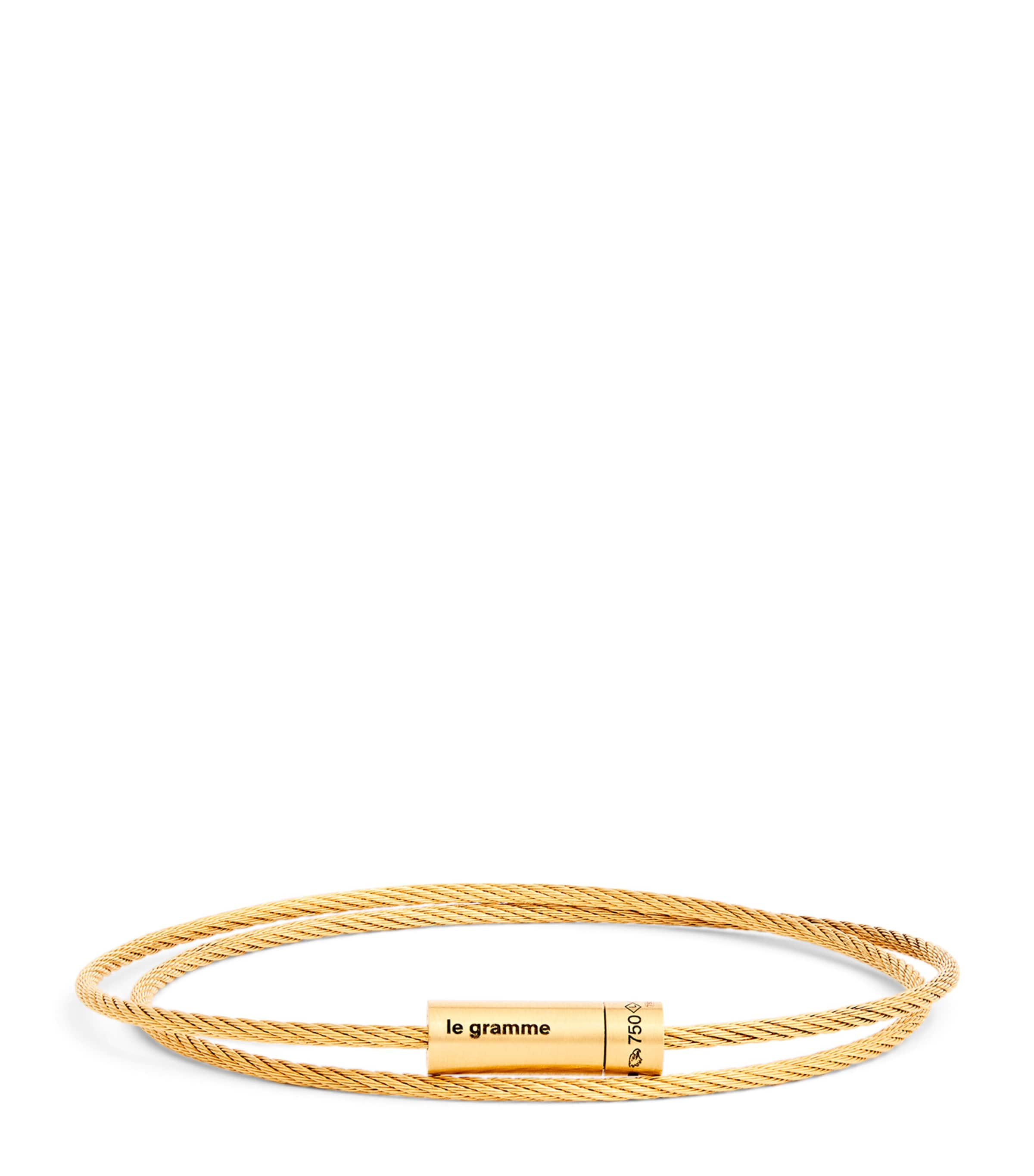 Le Gramme Yellow Gold Double Cable Bracelet