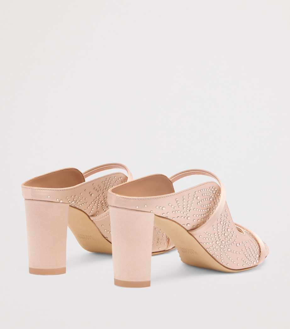 Malone Souliers Satin Norah Heeled Sandals 70 Champagne Image 4