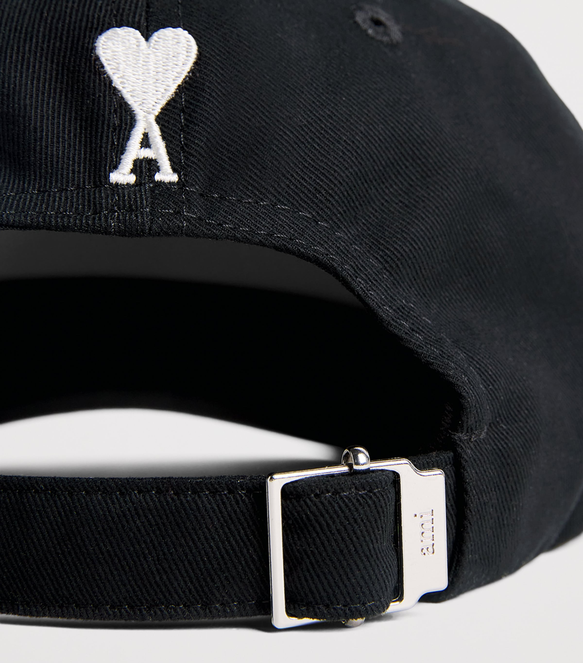 AMI Paris Cotton Friend Baseball Cap Noir Image 4