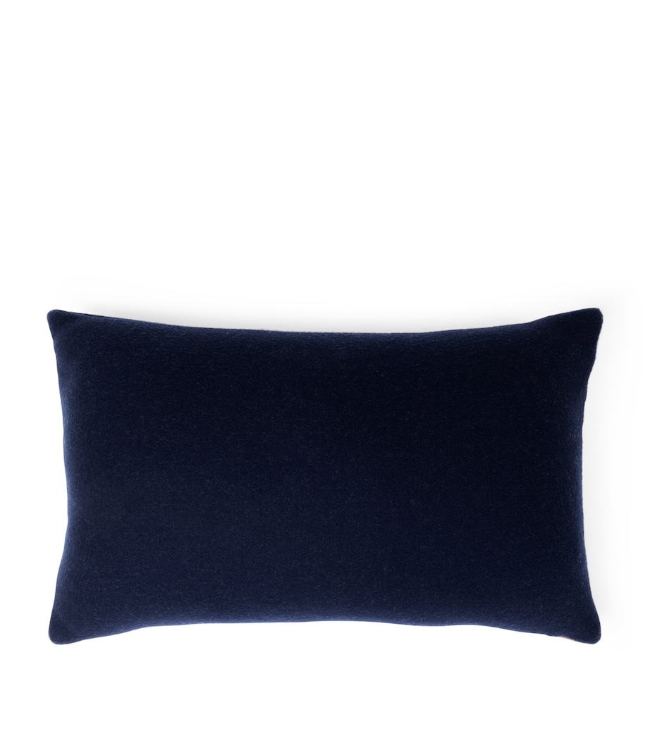 Wool-Cashmere Deco 003 Cushion (40cm x 60cm) 8E29 - BLUE/TAN Image 2