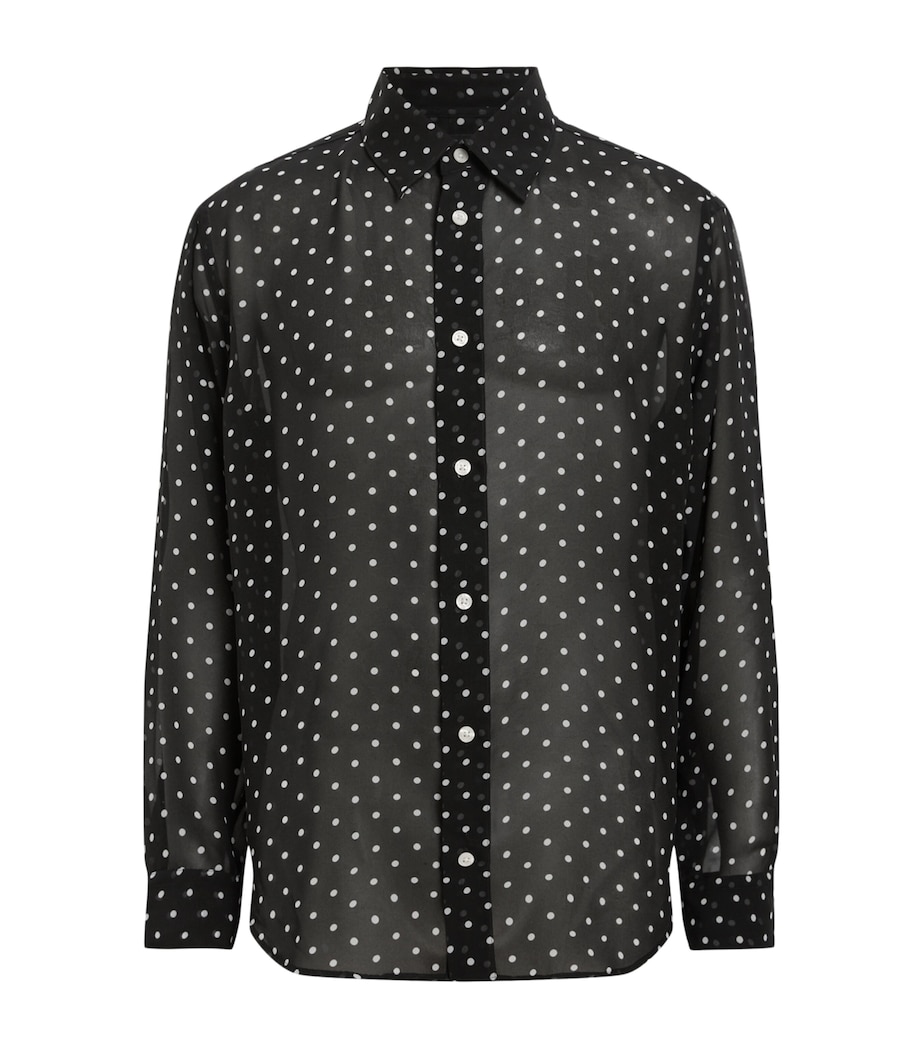 Sheer Polka Dot Sangha Shirt BLACK Image 1