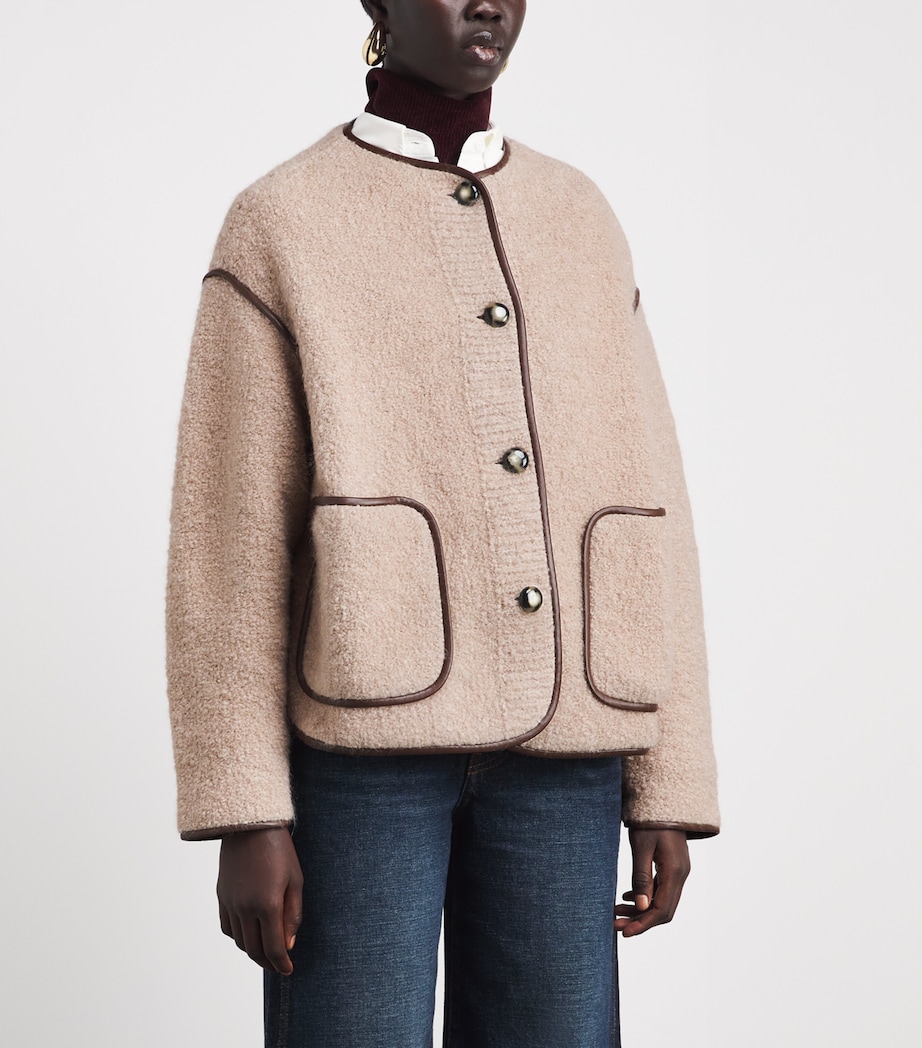 Altuzarra Womens Alpaca-Blend Irving Jacket Akoya Pearl Image 4