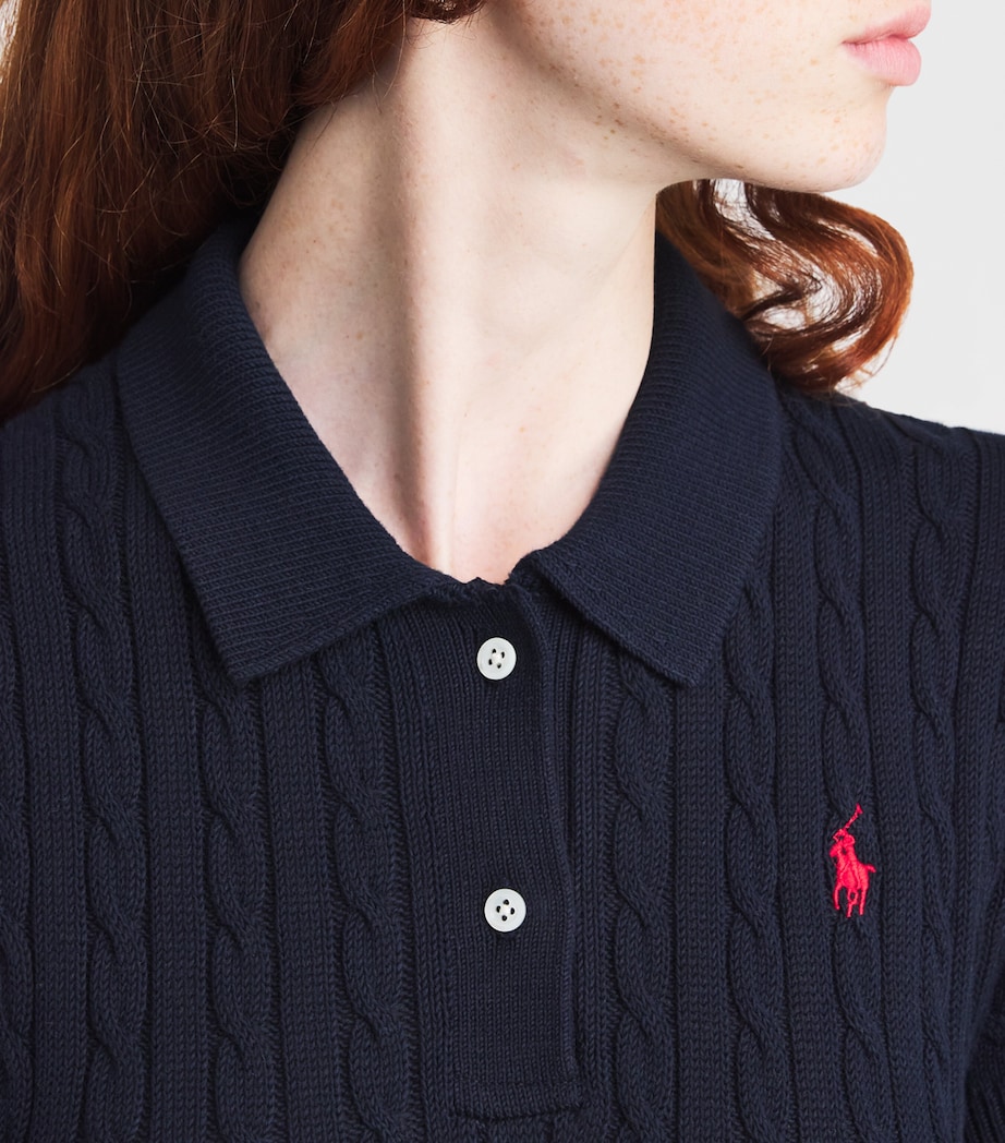 Cotton Cable-Knit Maxi Dress HUNTER NAVY Image 4