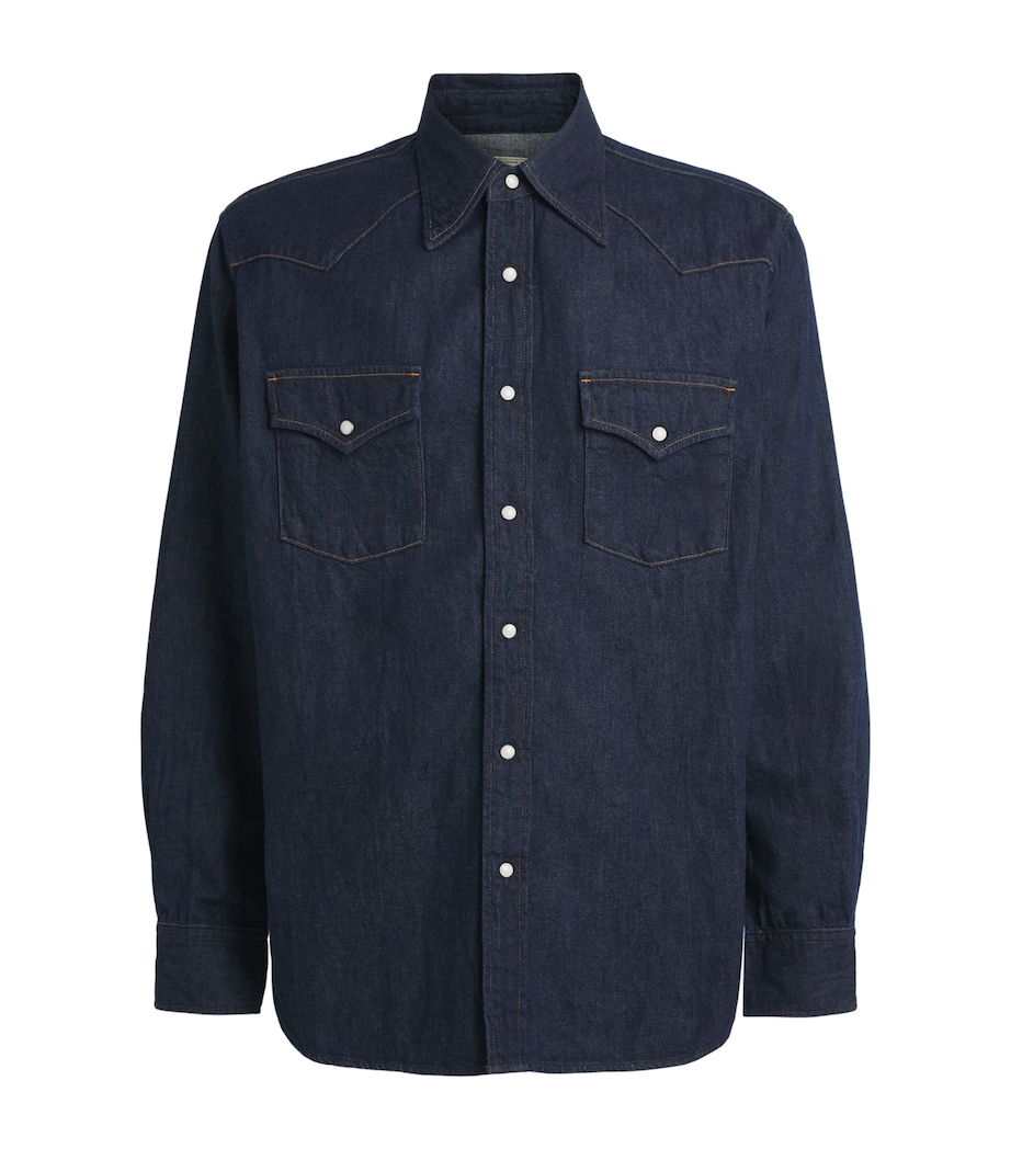 Kapital Mens Huskey Western Denim Shirt Idg Image 1
