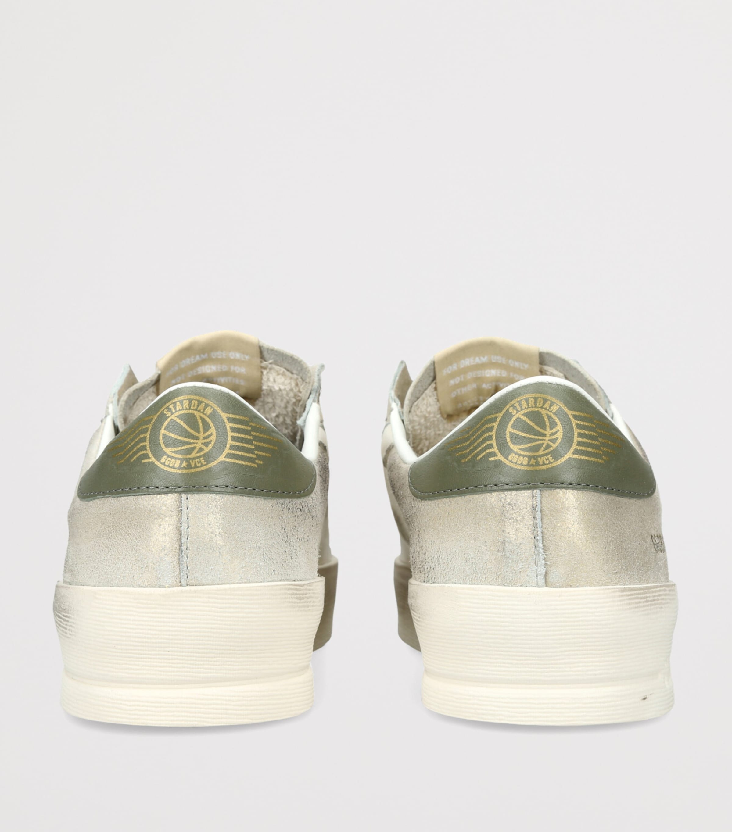 Golden Goose Womens Suede Stardan Sneakers Green Comb Image 2