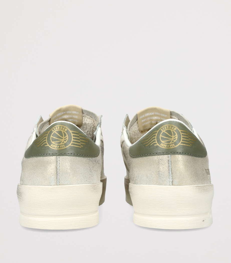 Golden Goose Womens Suede Stardan Sneakers Green Comb Image 2