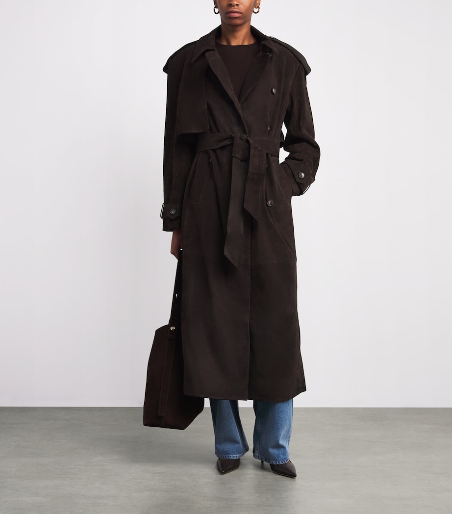 Suede Sienna Coat CHOCOLATE Image 2