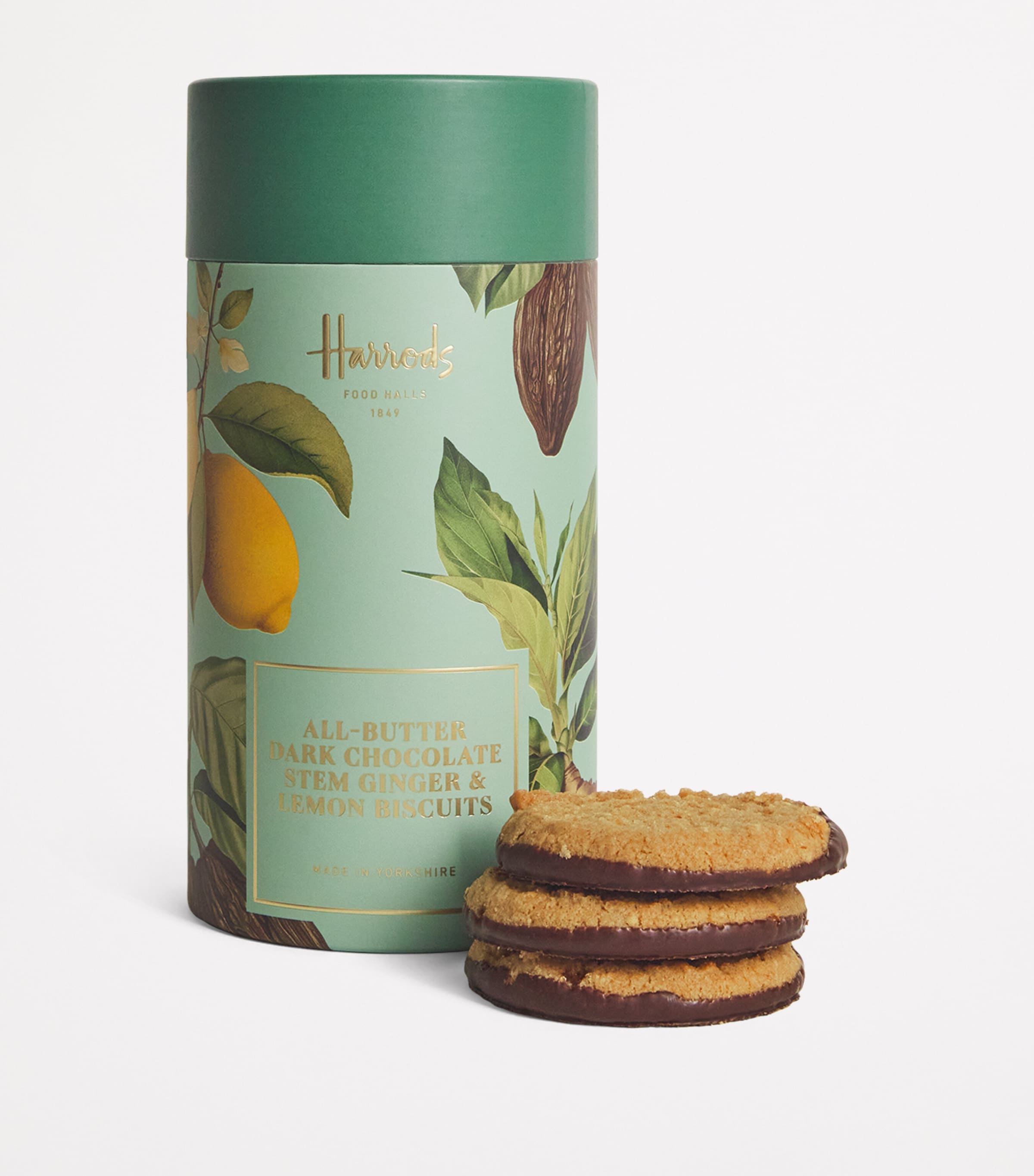 All Butter Dark Chocolate Stem Ginger and Lemon Biscuits (200g) NO COLOUR Image 2