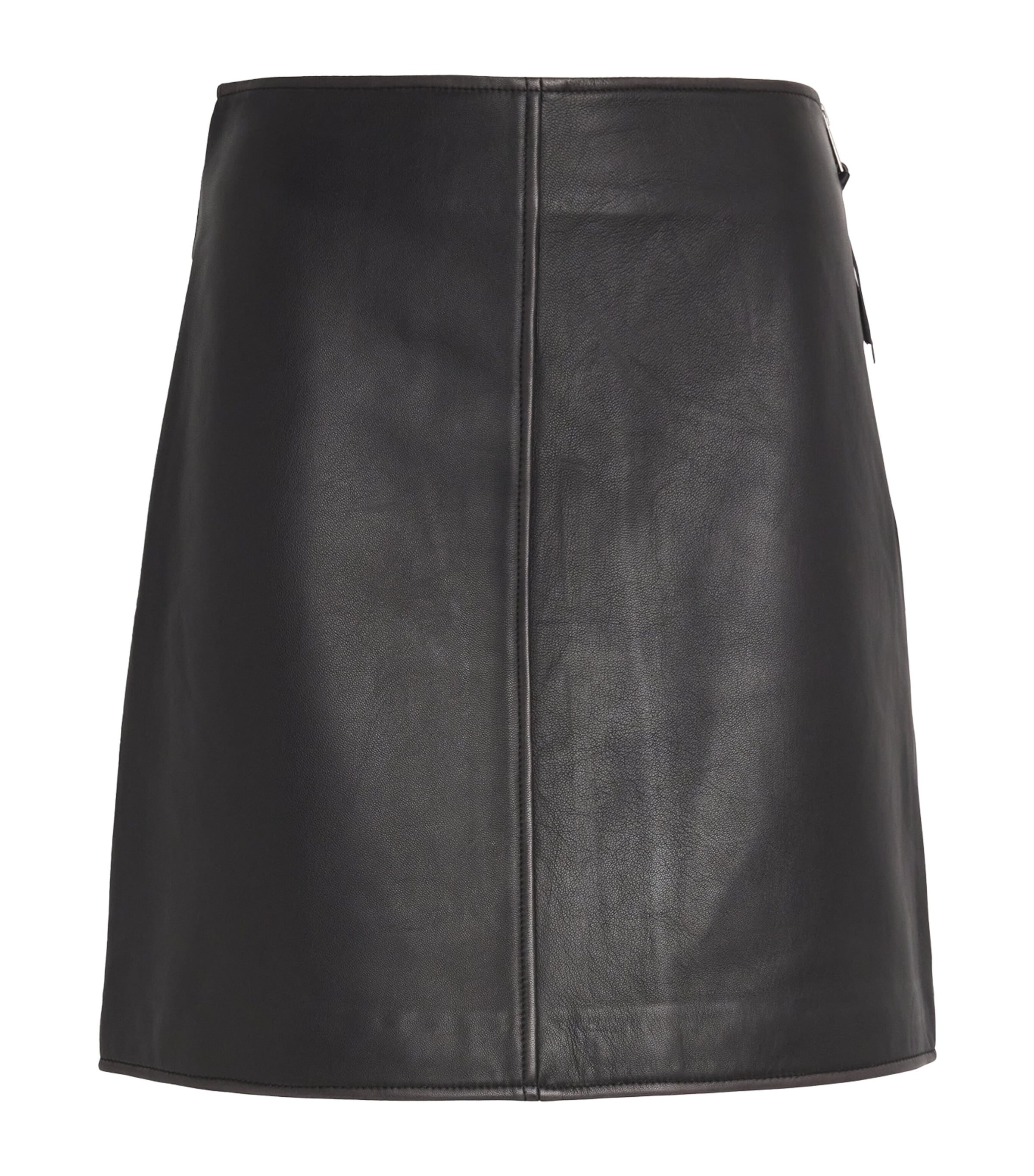 Shop Weekend Max Mara Leather Mini Skirt In Black