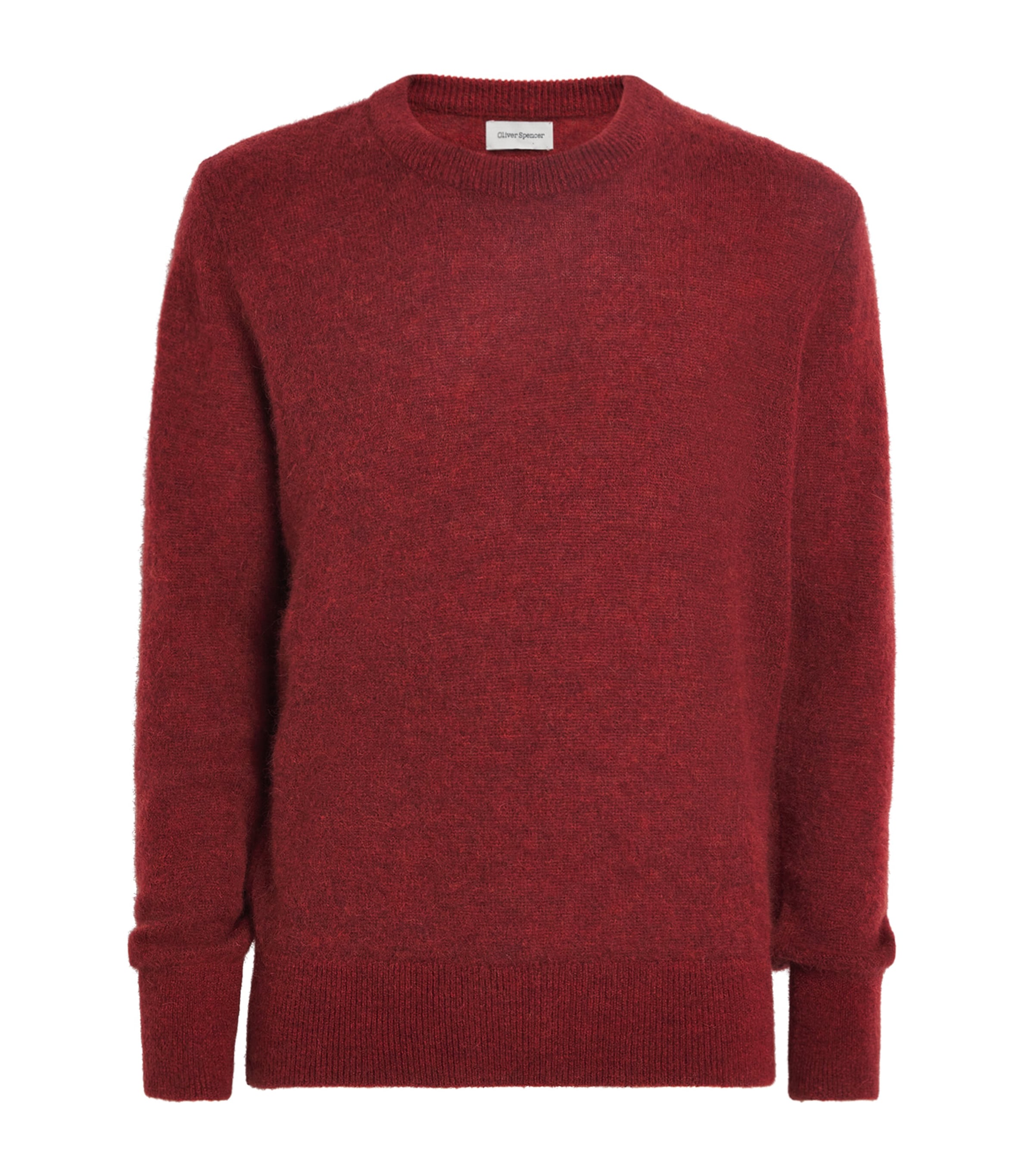 Oliver Spencer Alpaca-merino-blend Blenheim Sweater In Red