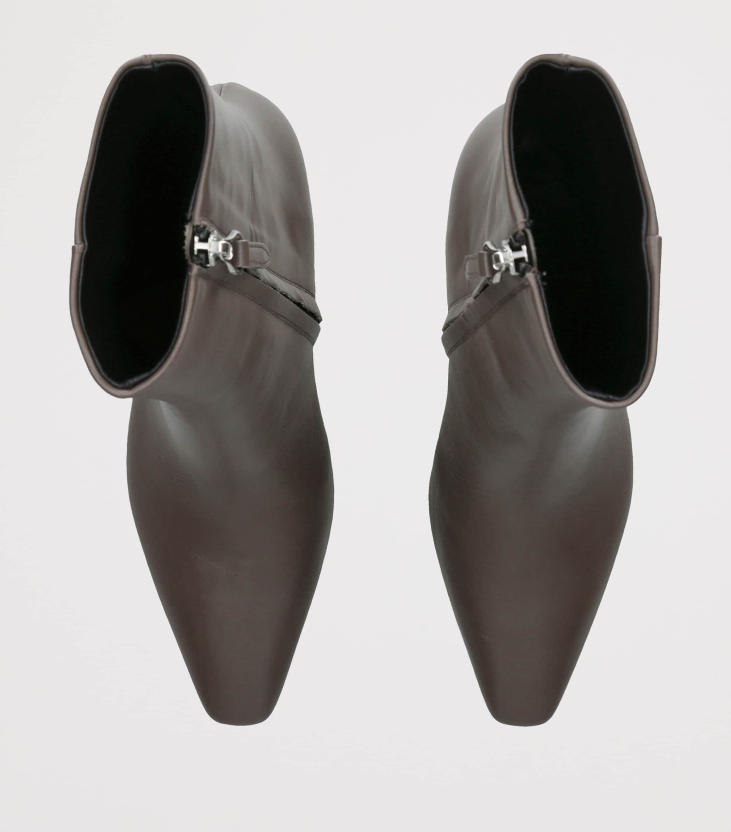 aeyde Leather Maris Ankle Boots 75 Taupe Image 3