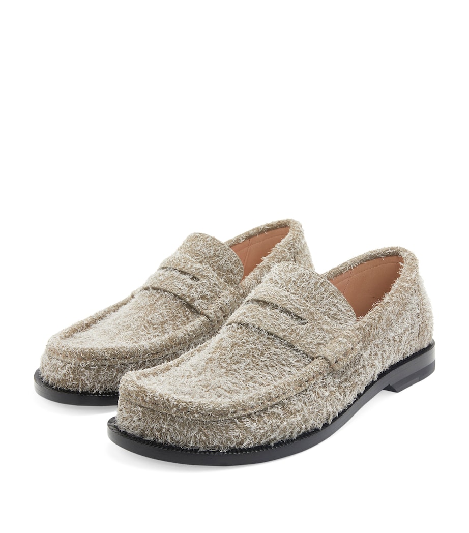 Brushed Suede Campo Loafers KHAKI GREEN Image 3