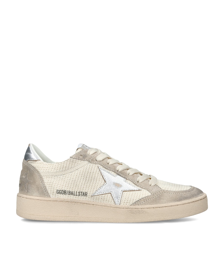 Golden Goose Fabric and Suede Ball Star Sneakers Beige Oth Image 1