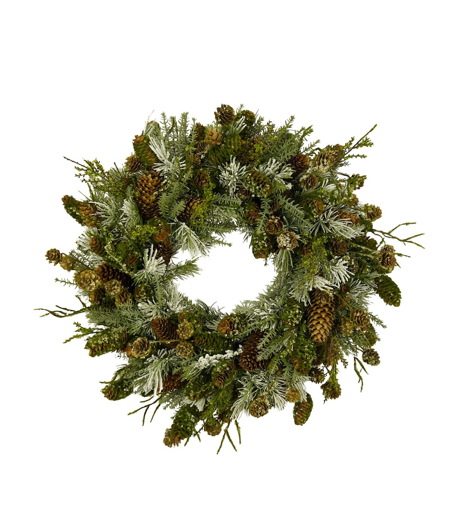 Edelpink & Goldgrün Snow Cones Wreath White/brown Image 1