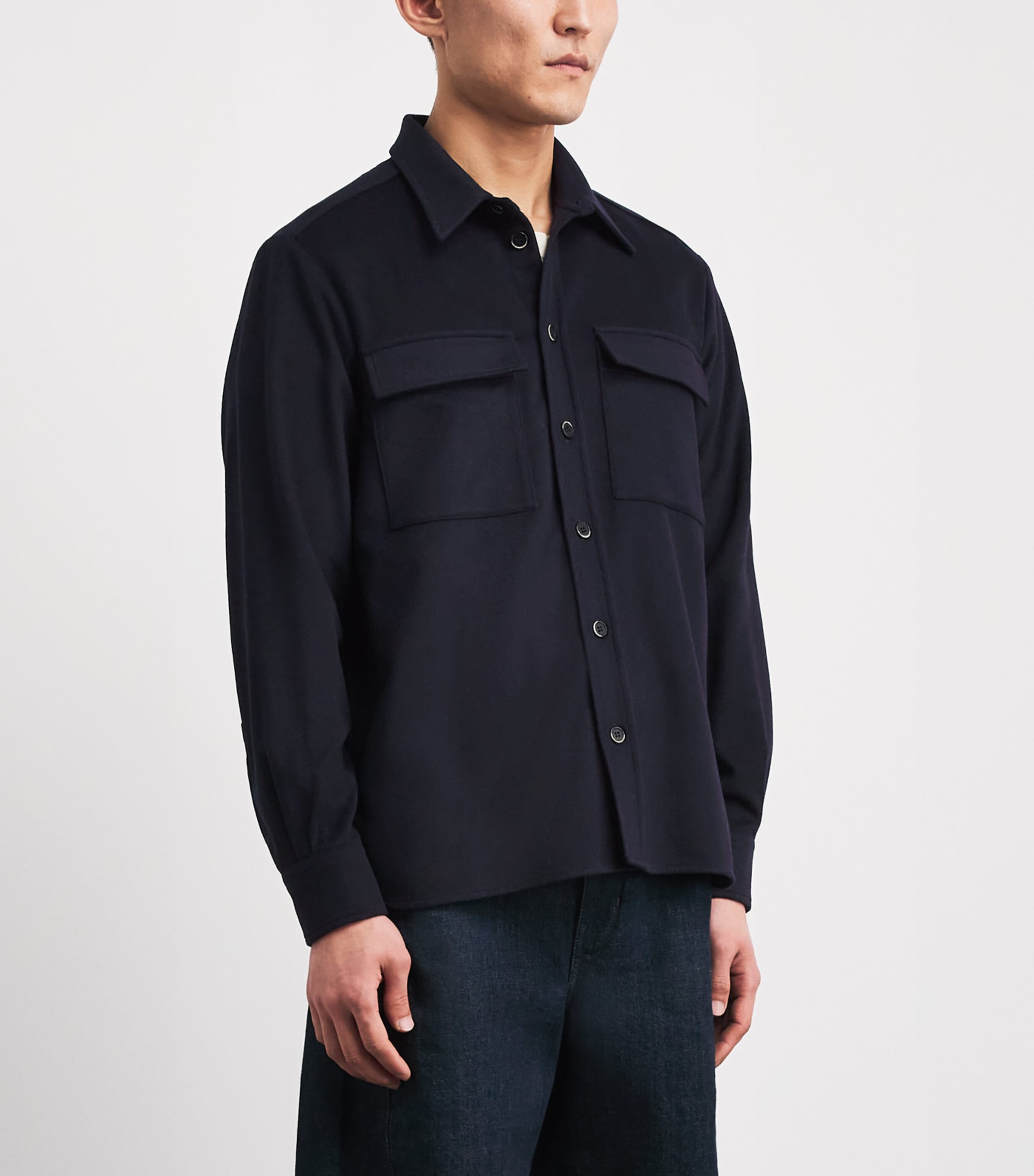 Barena Mens Cashmere Overshirt Image 4
