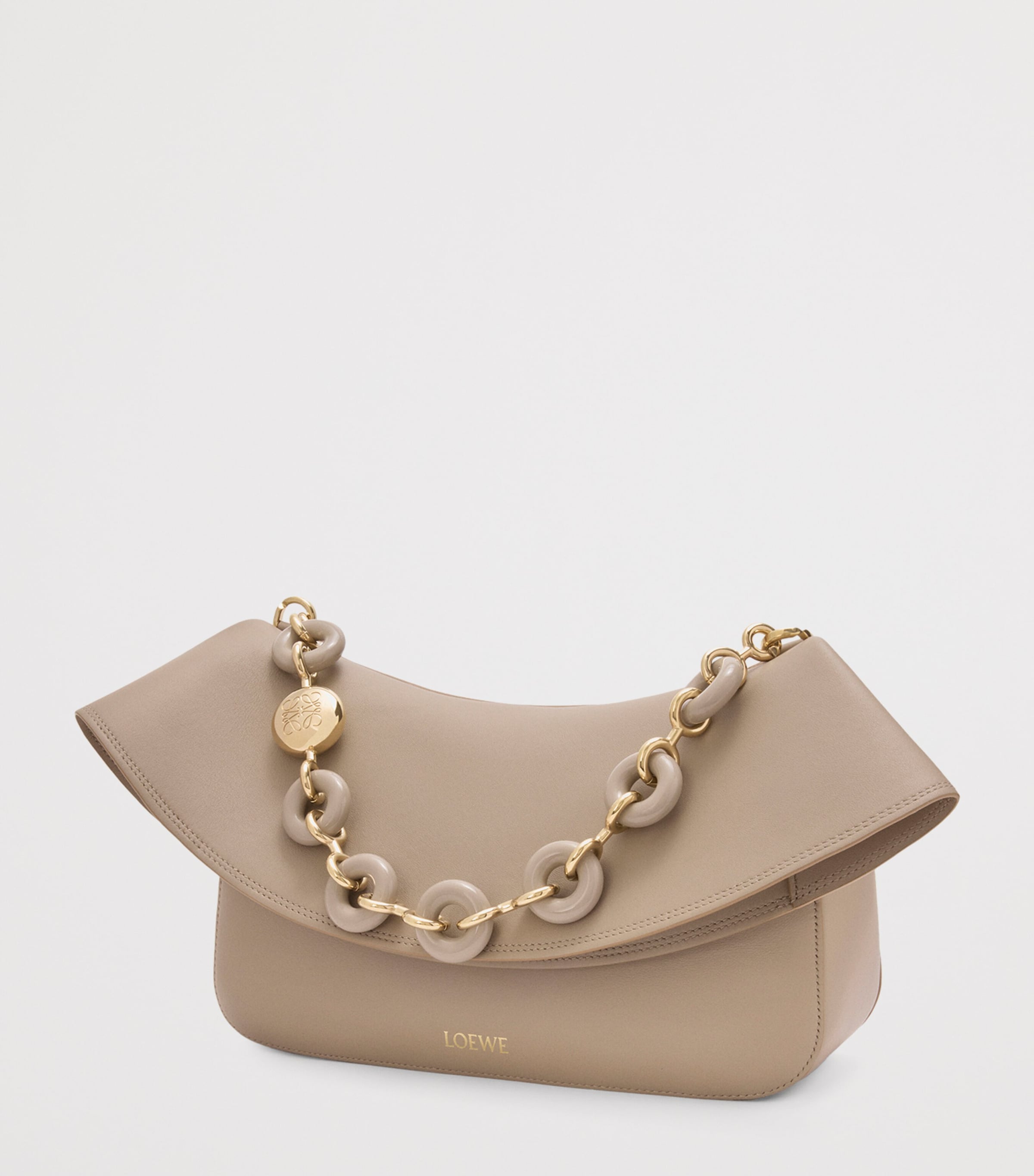 Medium Leather Ola Shoulder Bag SAND Image 3