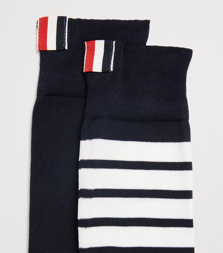 4-Bar Mid-Calf Socks NAVY Image 2