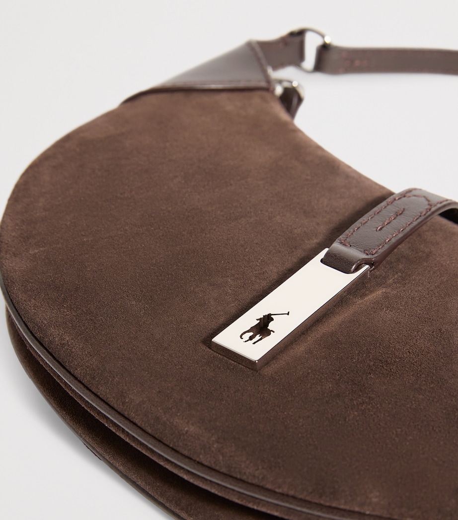 Mini Suede ID Shoulder Bag CHOCOLATE Image 4
