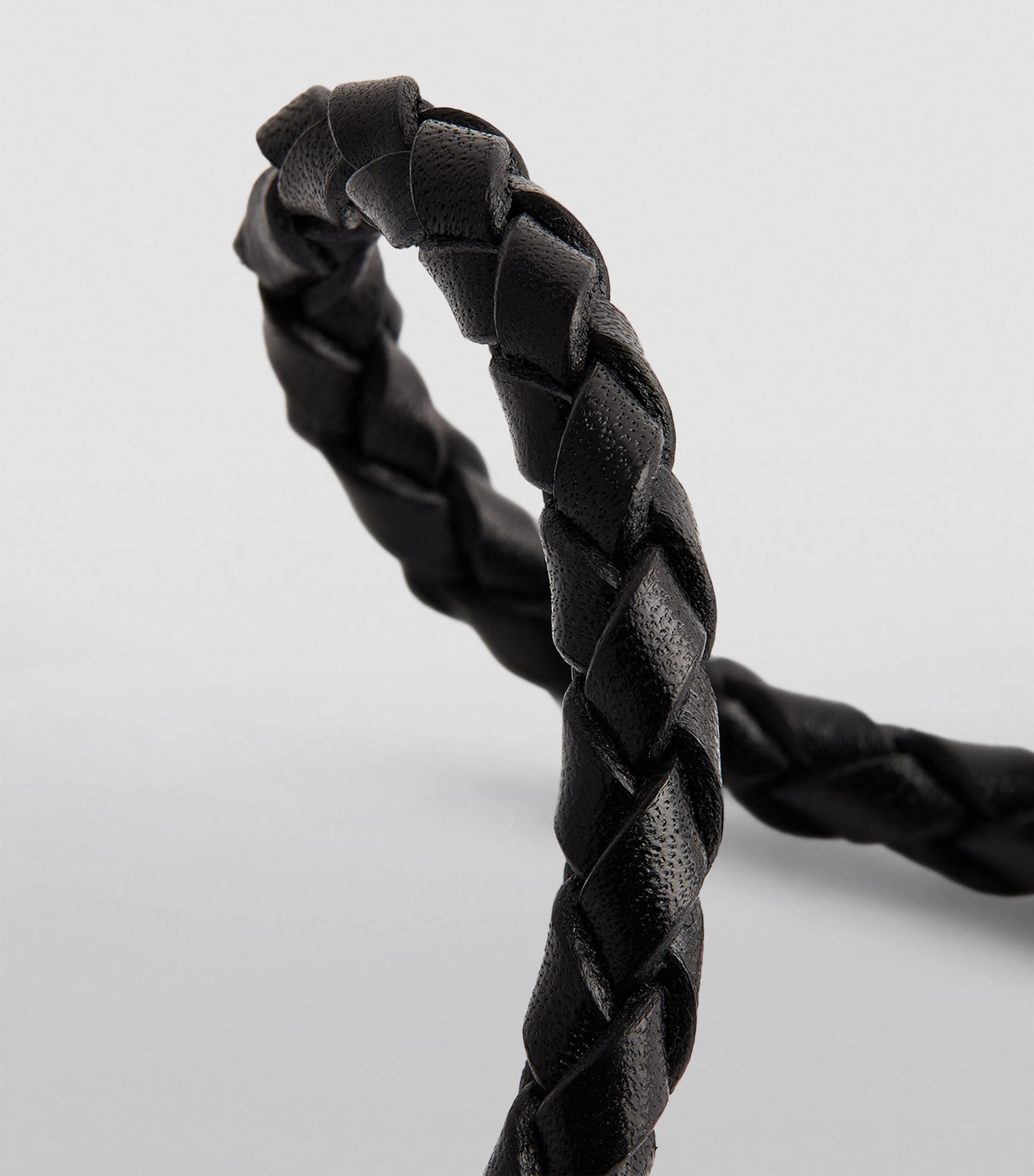 Herringbone Click Pelle Bracelet SILVER/ BLACK Image 6