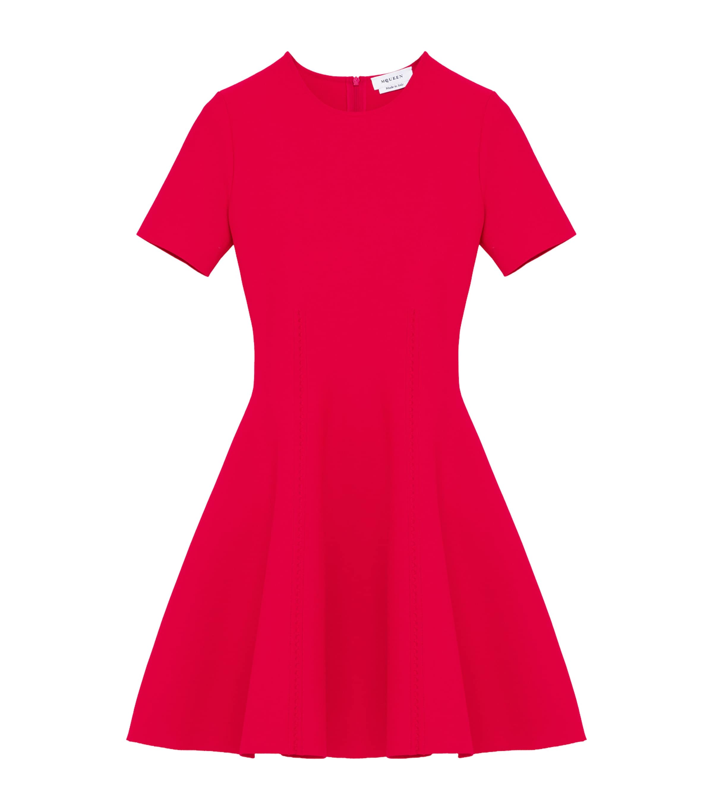 McQueen Womens Short-Sleeve Mini Dress Image 1