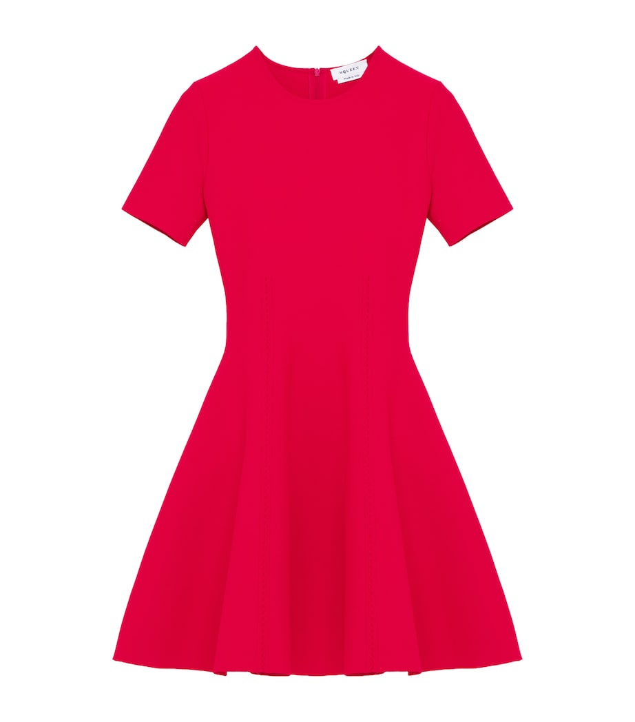 McQueen Womens Short-Sleeve Mini Dress Image 1