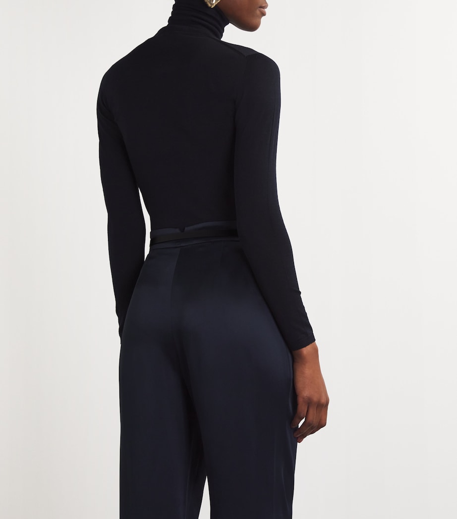 Leather Monogram Belt BLACK Image 5