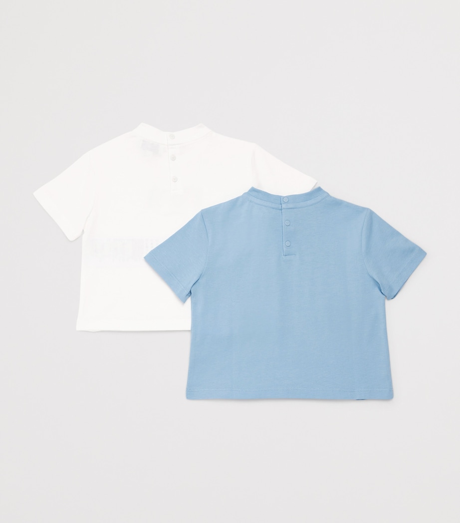 Pack of 2 Cotton Logo T-Shirts (6-36 Months) U0003 OFF WHITE + U9 Image 2