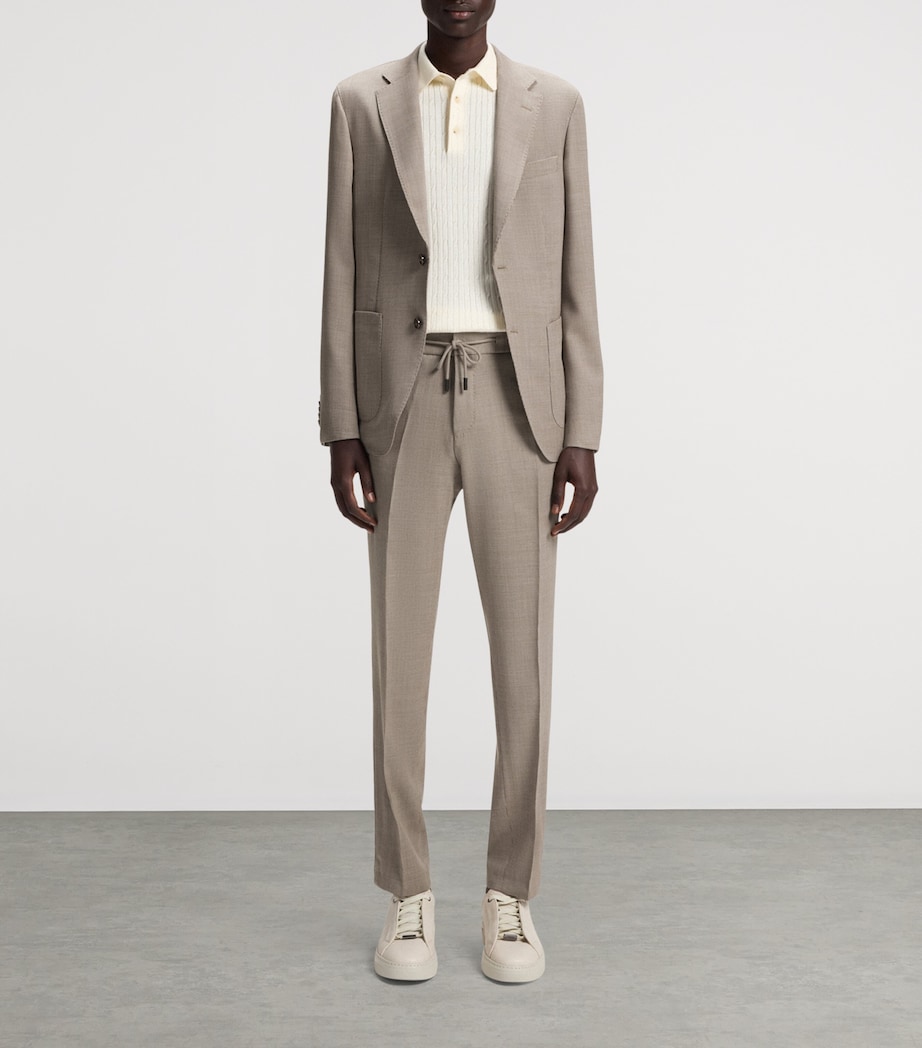 Virgin Wool-Silk Drawstring Trousers 255 Image 4