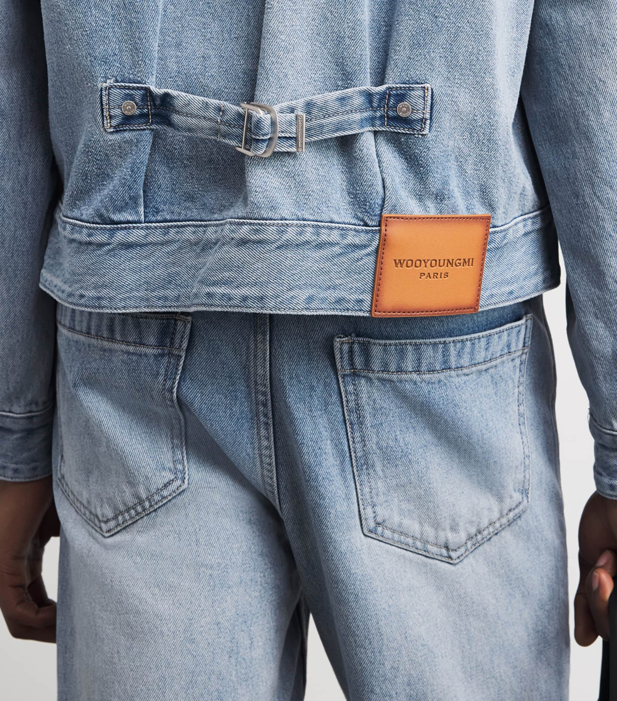Wooyoungmi Mens Denim Trucker Jacket Blue Image 3