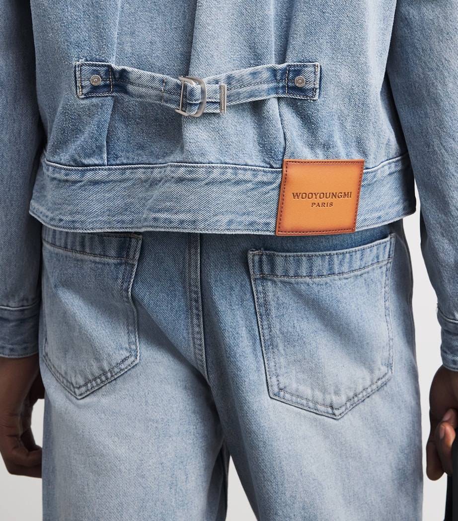 Wooyoungmi Mens Denim Trucker Jacket Blue Image 3