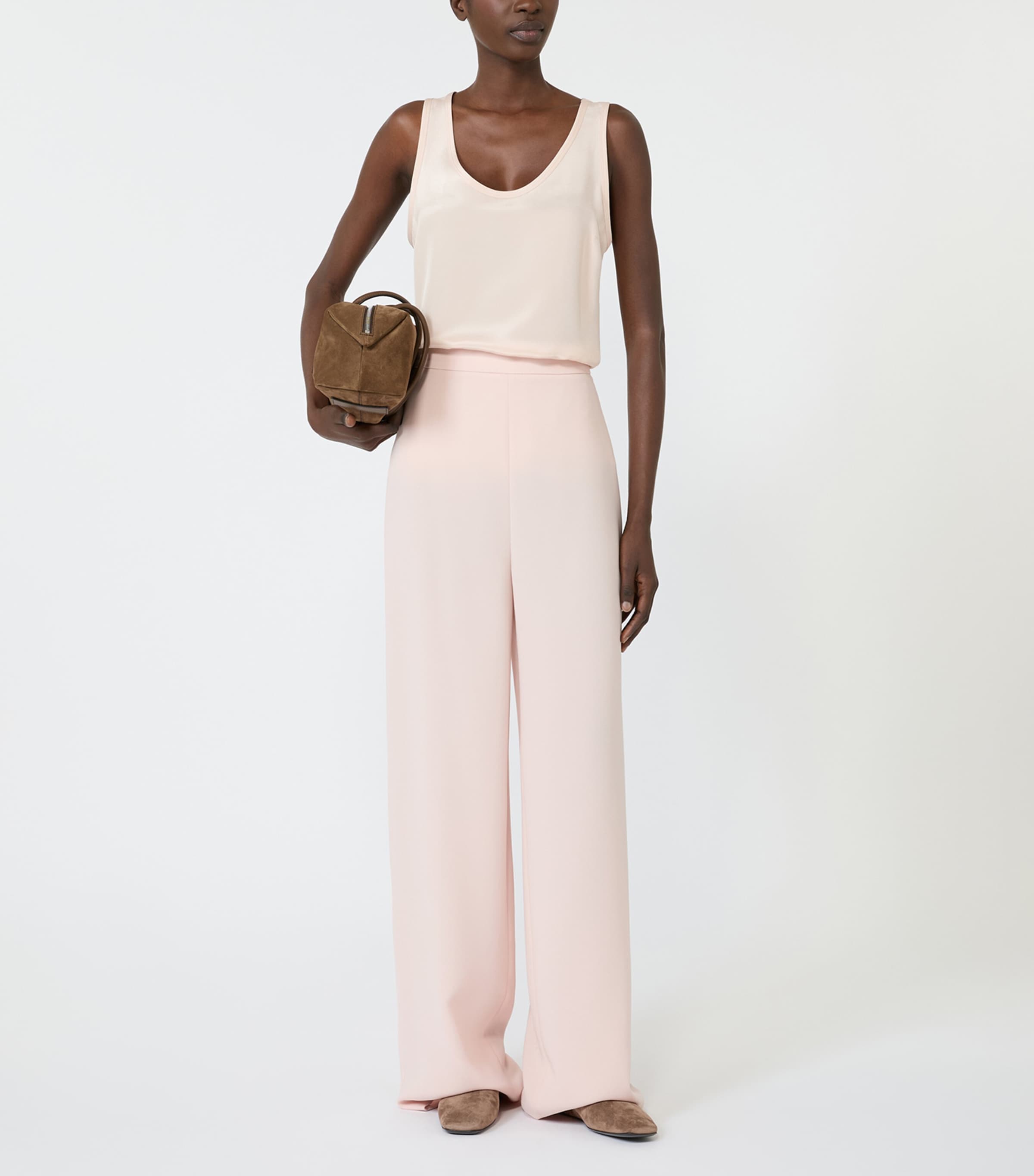 Max Mara Womens Silk Tank Top Pink Image 2