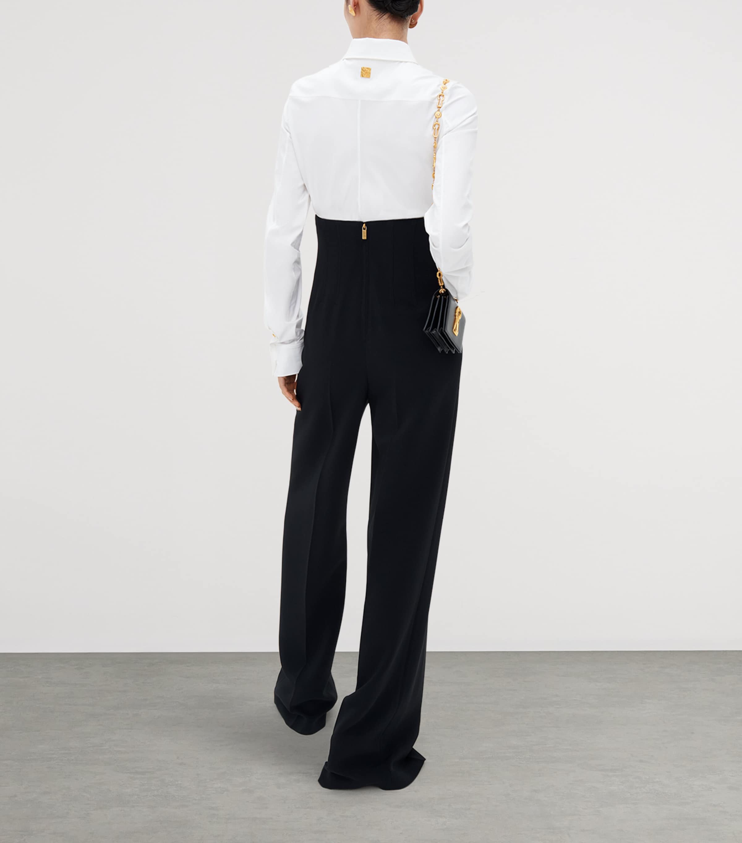 Schiaparelli Womens Cotton Measuring Tape Shirt White Image 3