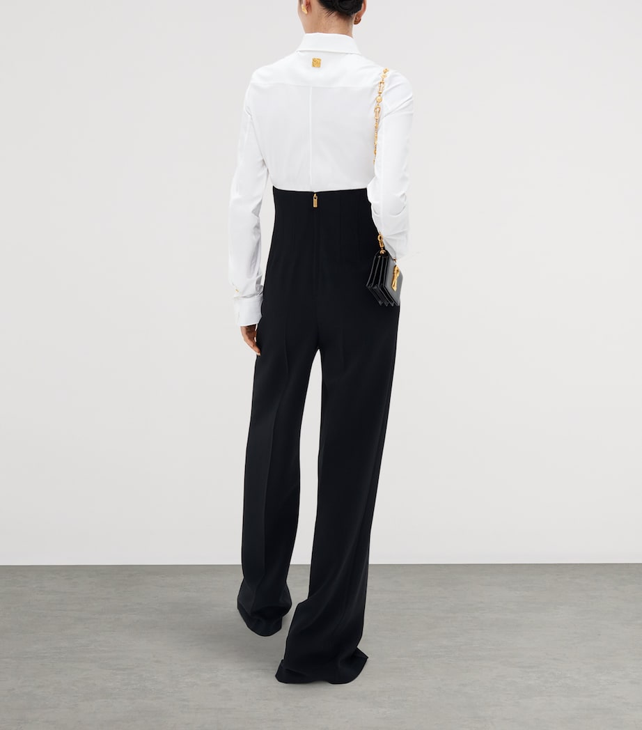 Schiaparelli Womens Cotton Measuring Tape Shirt White Image 3