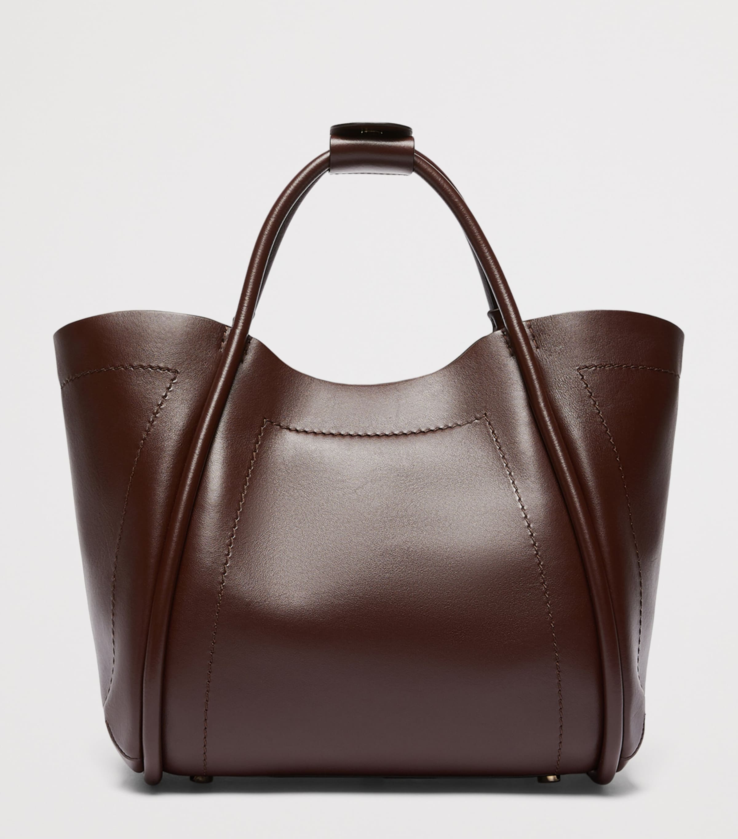 Max Mara Leather Marine Top-Handle Bag Brown Image 3