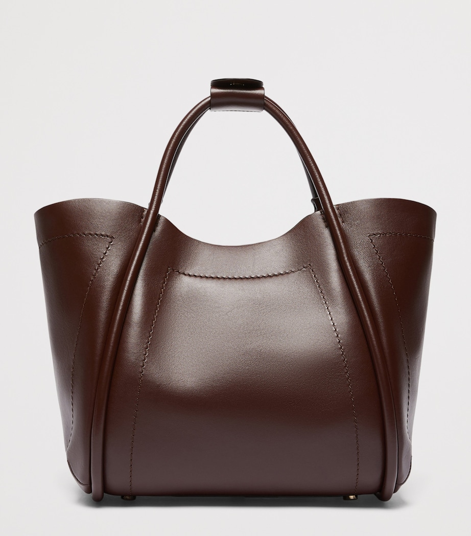 Max Mara Leather Marine Top-Handle Bag Brown Image 3