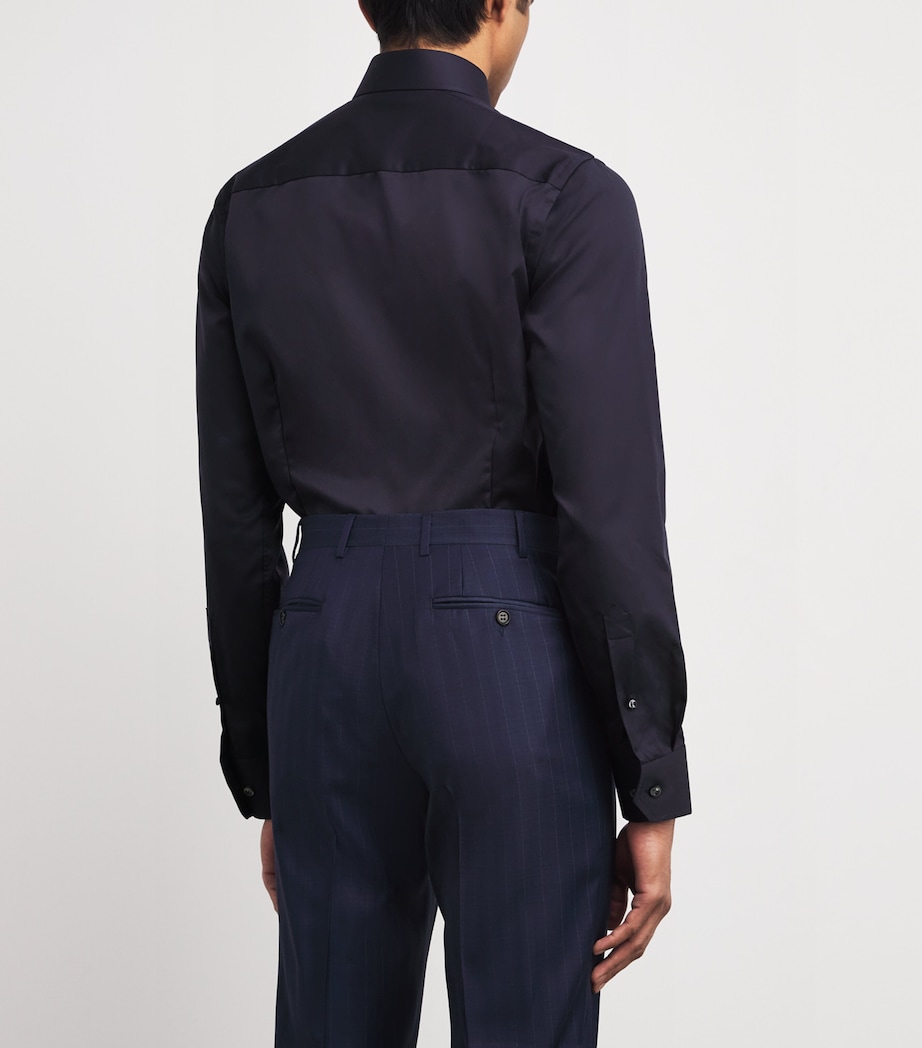 Cotton Poplin Slim Shirt 28 NAVY Image 4