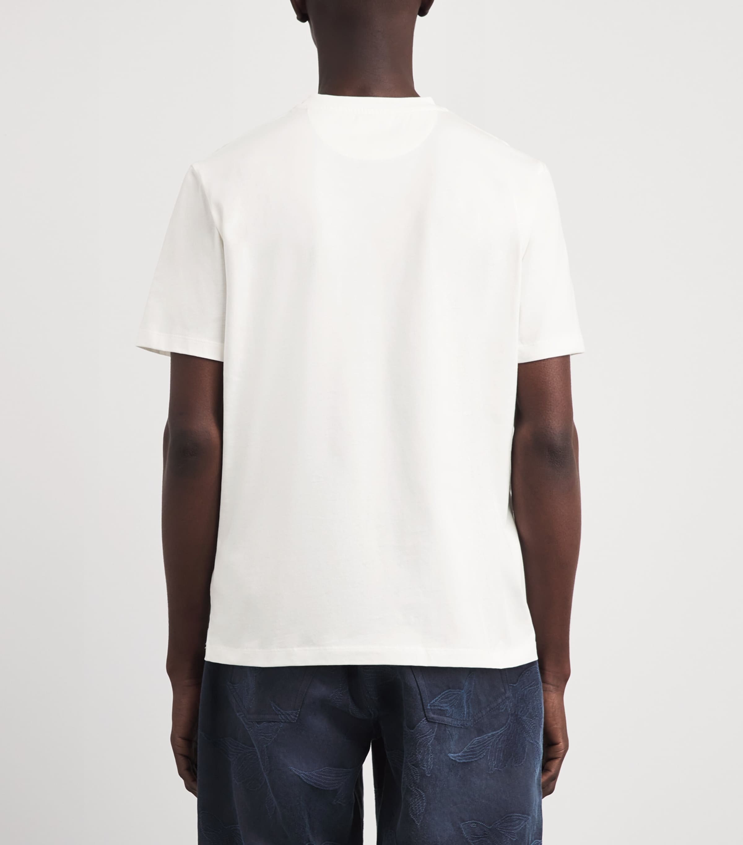 Paul Smith Mens Cotton Embroidered Logo T-Shirt White Image 5