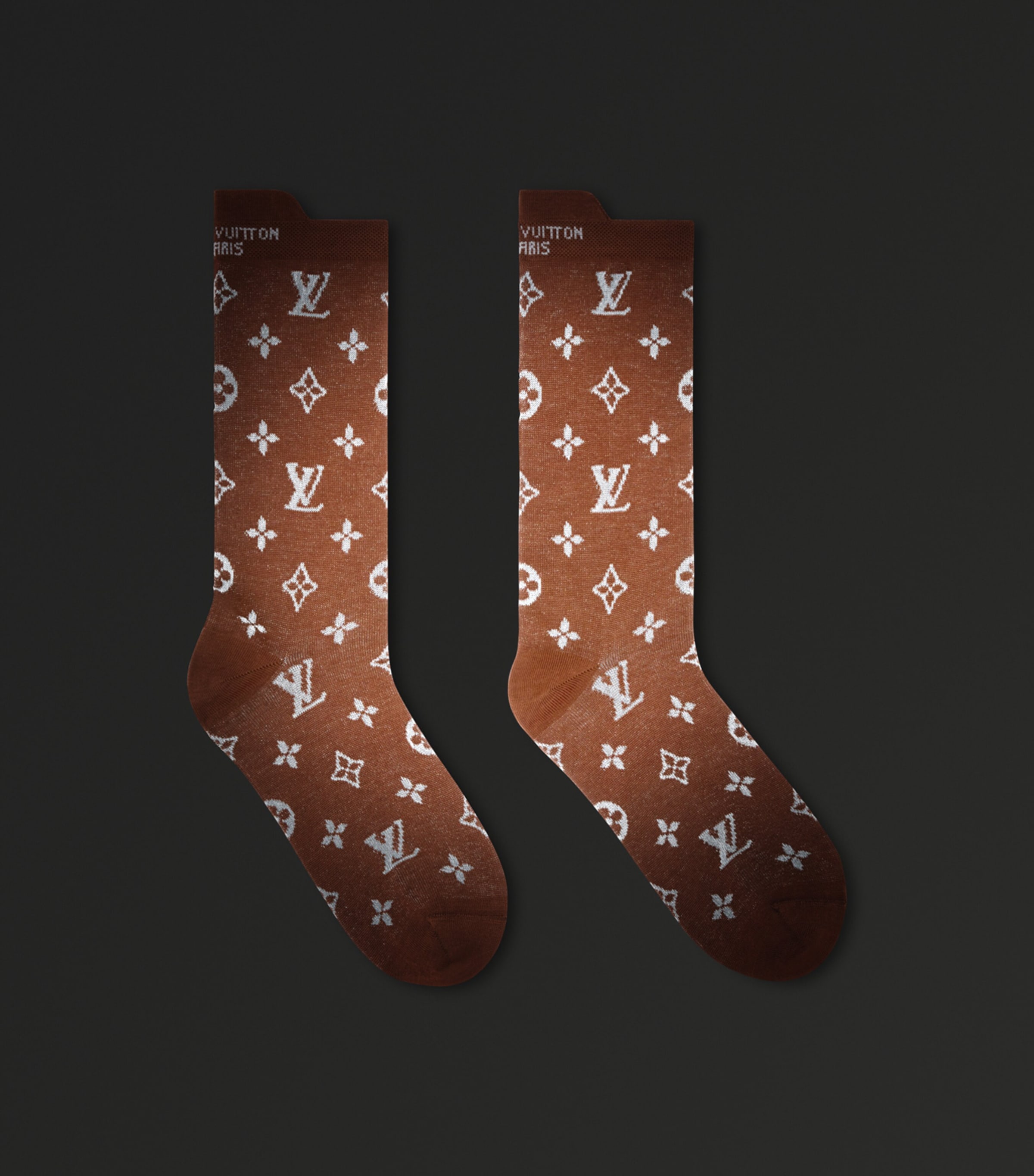 LOUIS VUITTON Mens Monogram Reflective Socks Image 3