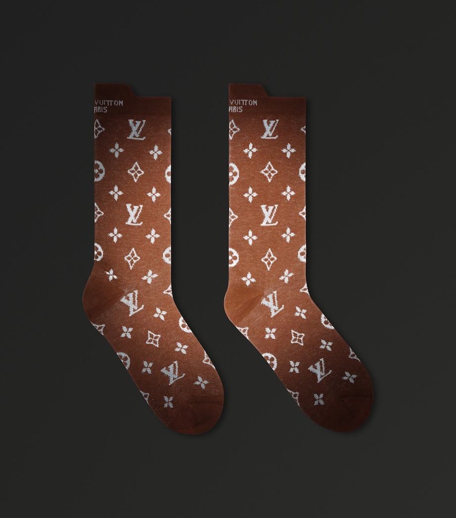 LOUIS VUITTON Mens Monogram Reflective Socks Image 3