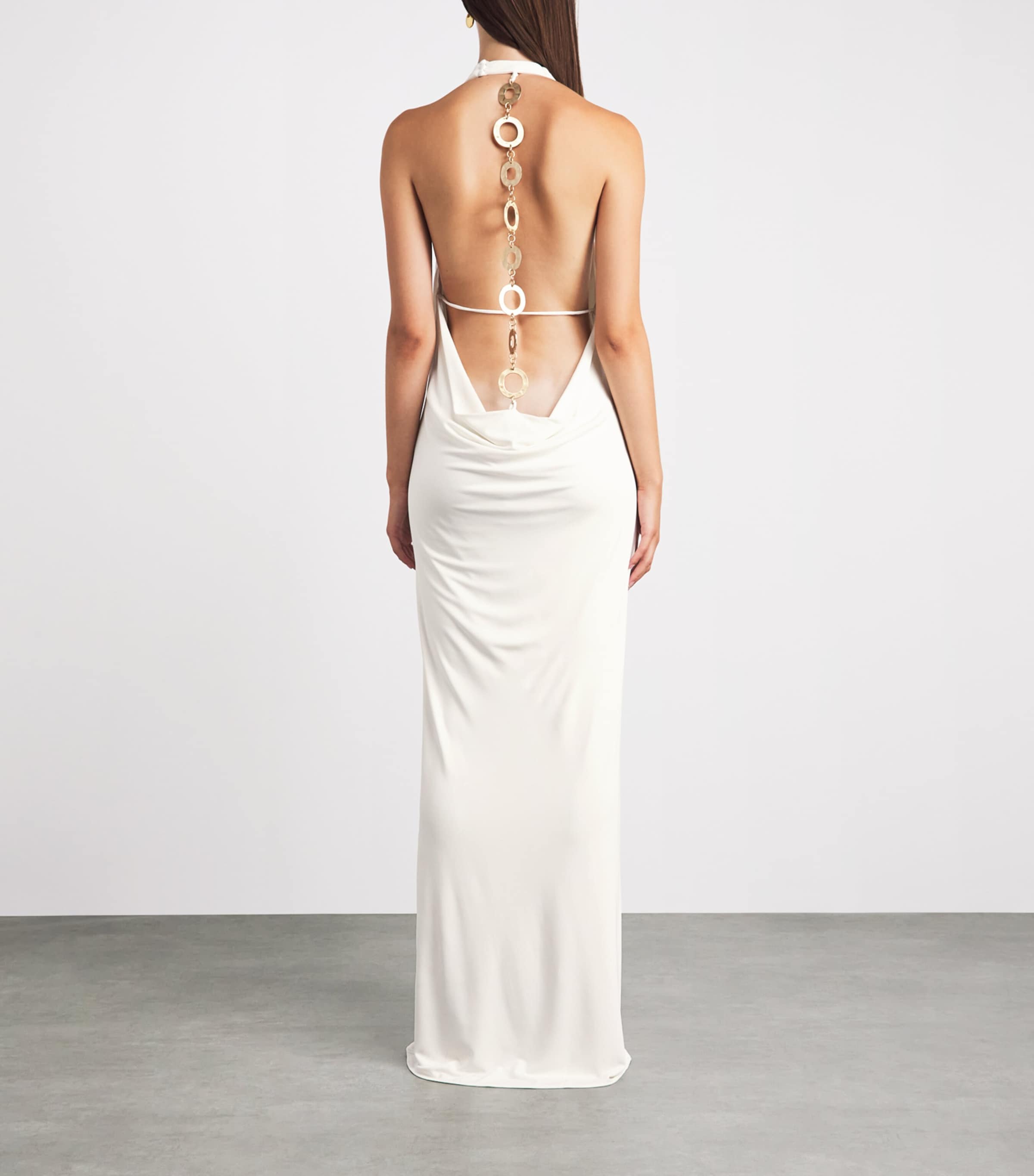 Cult Gaia Womens Siena Gown Off White Image 4