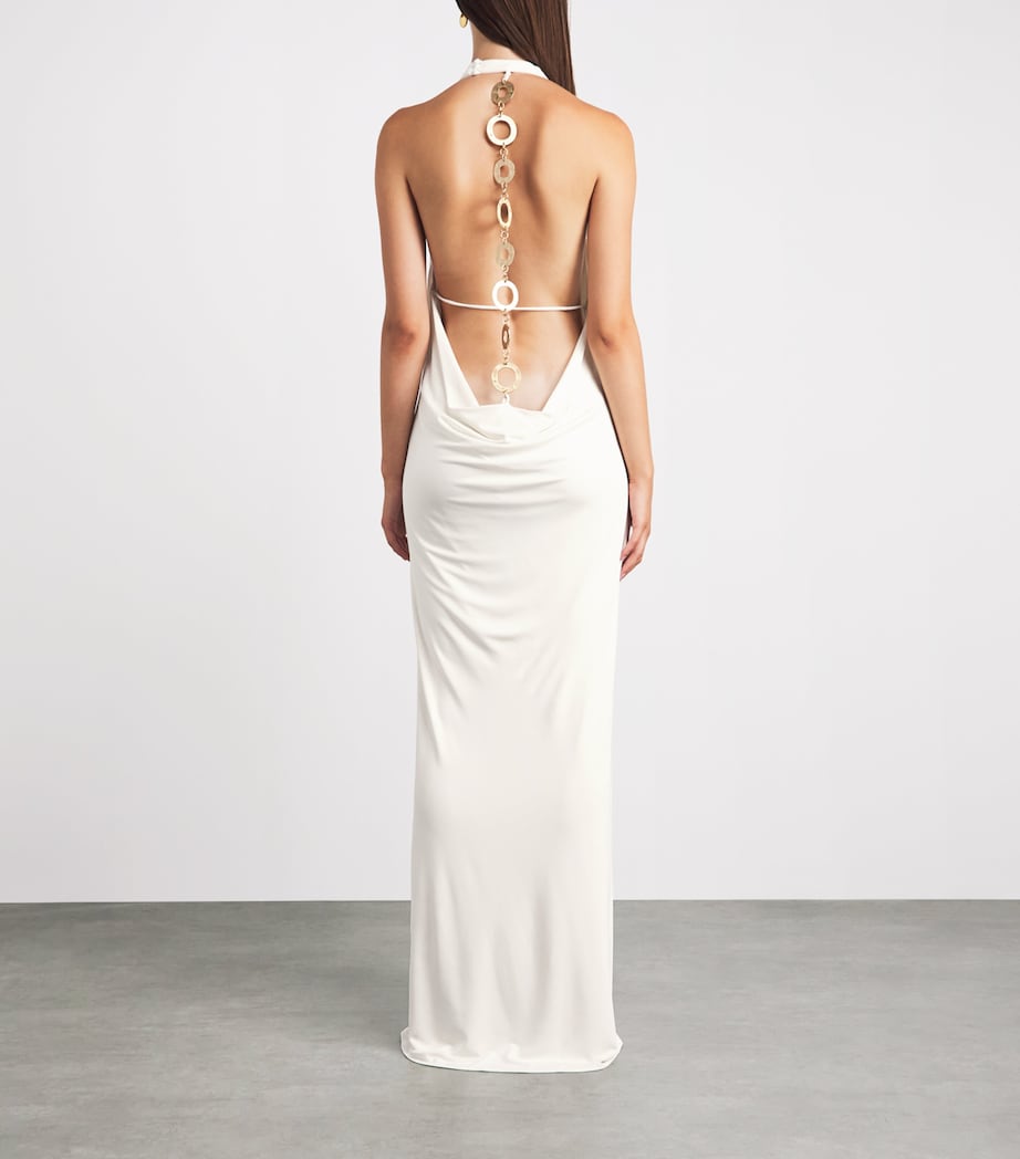 Cult Gaia Womens Siena Gown Off White Image 4