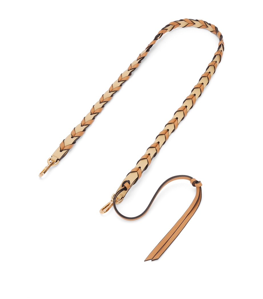 Leather Braided Strap DARK BUTTER/WARM DES Image 1