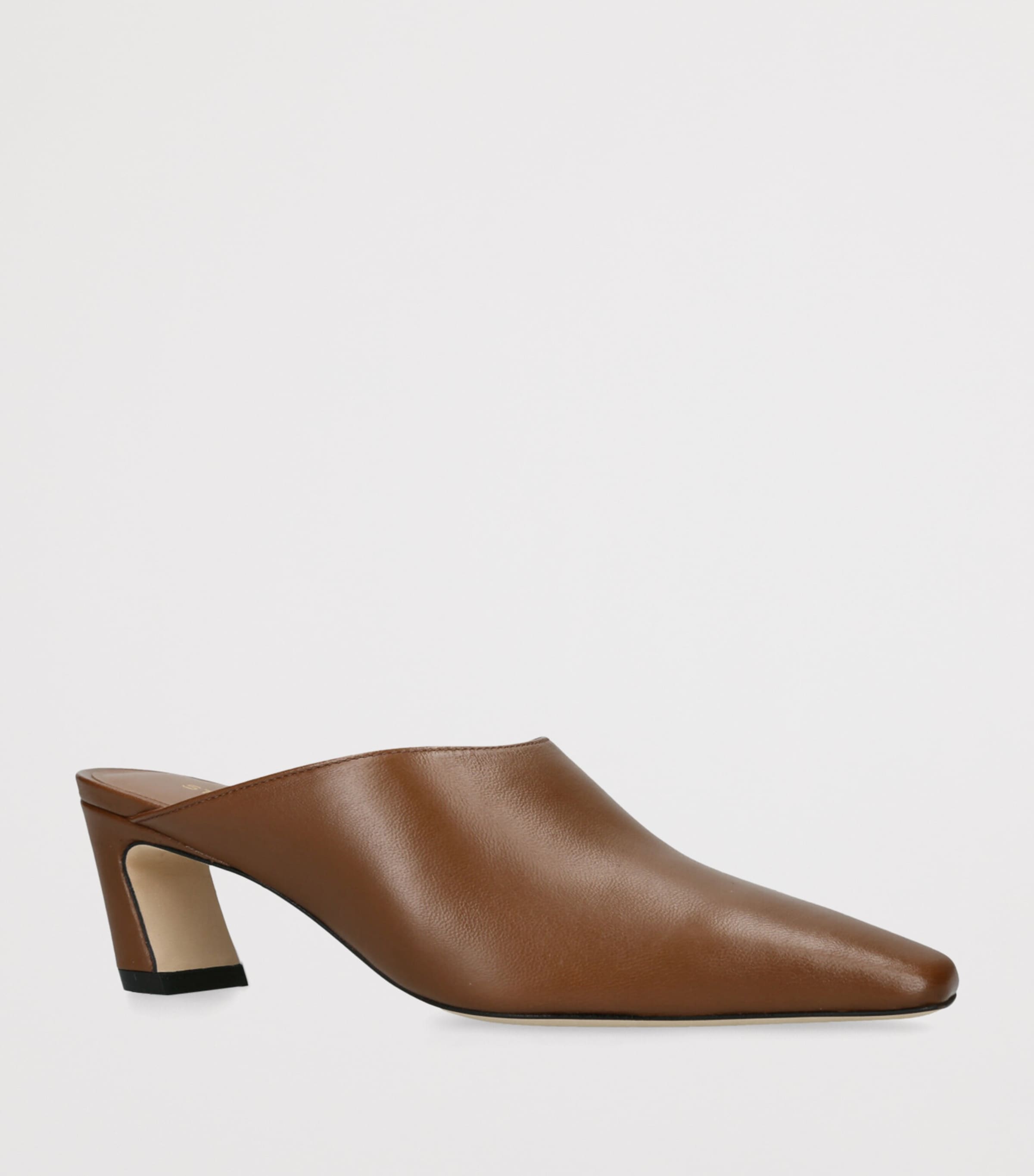 Stuart Weitzman Womens Leather Stassi Mules 50 Brown Image 3