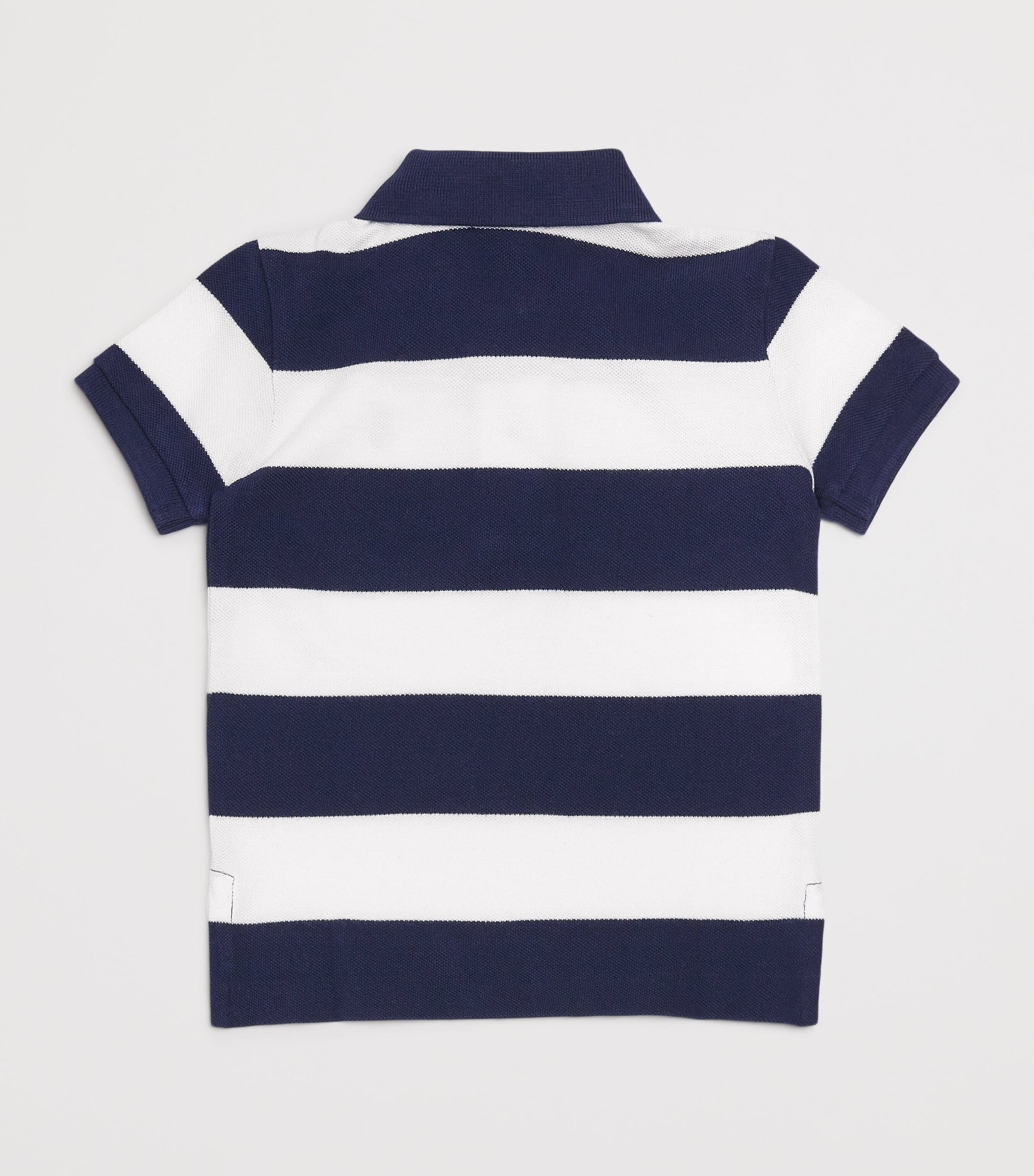 Cotton Stripe Polo Shirt (3-24 Months) NAVY MU Image 2